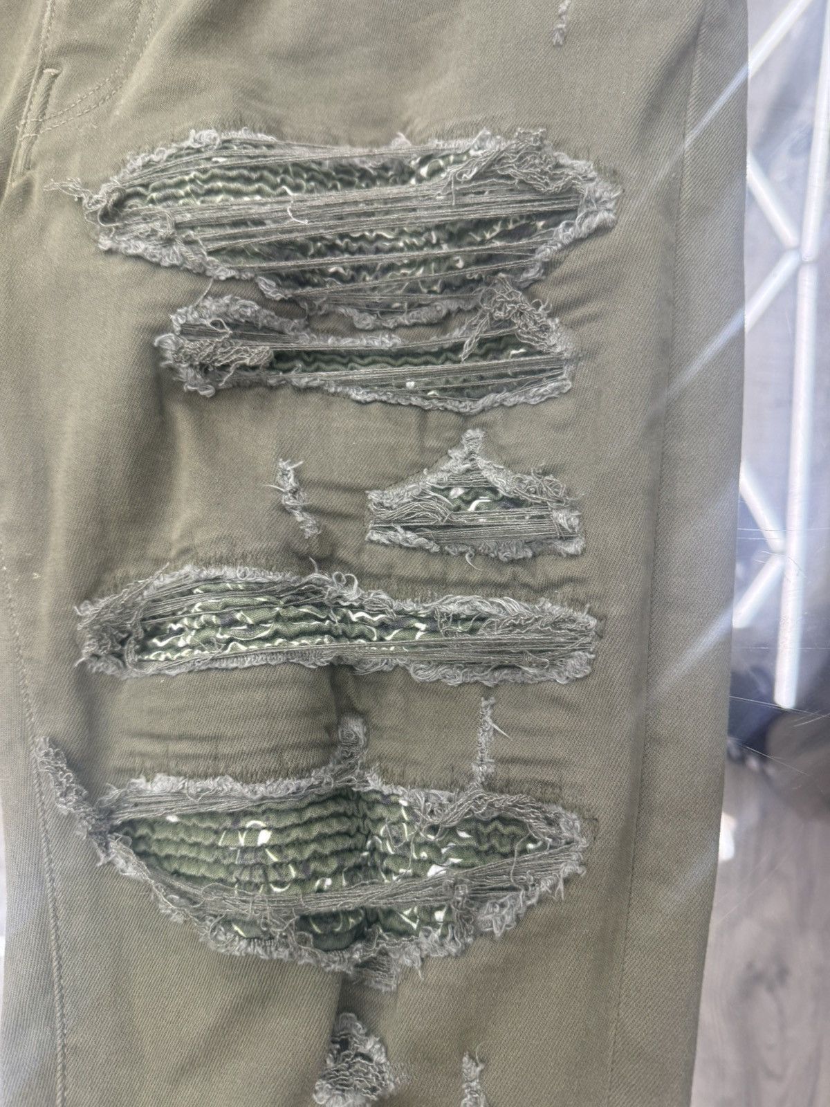 Amiri Amiri Thrasher Bandana Jeans - Olive Green Size US 34 / EU 50 - 2 Thumbnail