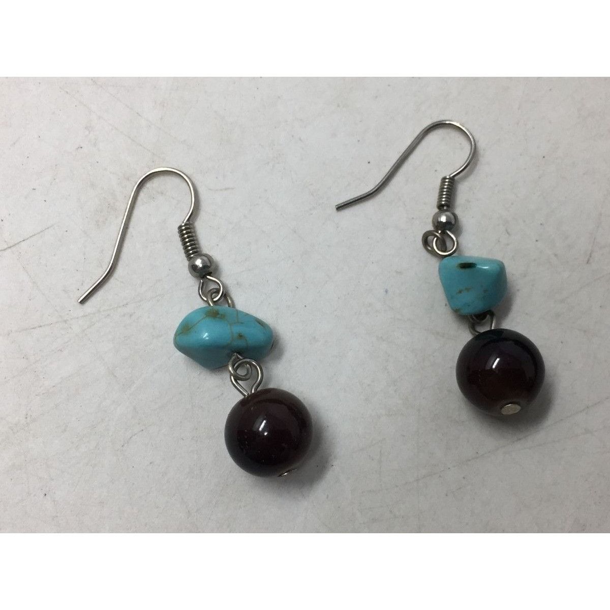 Other Women's Silver tone Turquoise Beaded Dangle Earrings Size ONE SIZE - 2 Thumbnail