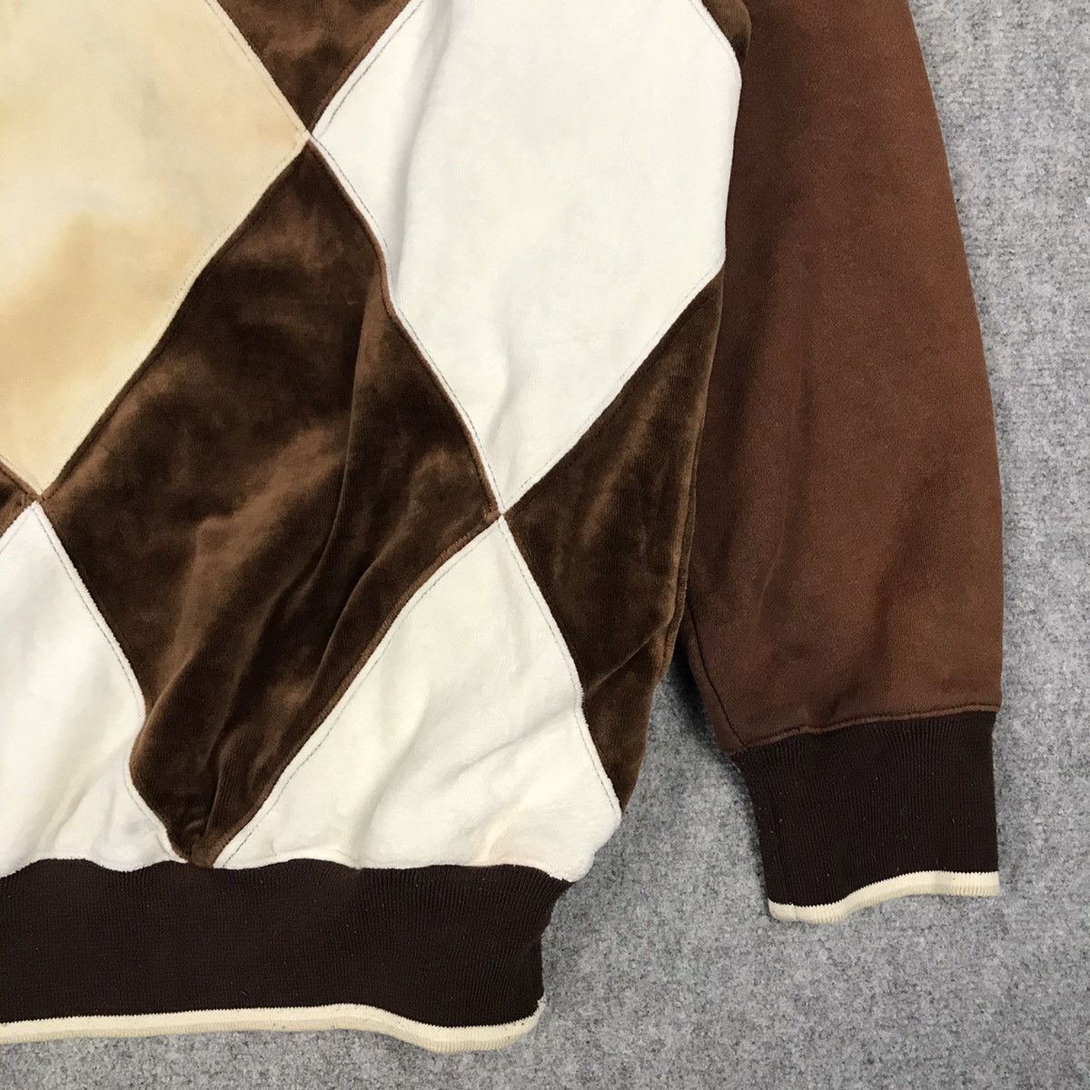Japanese Brand × Sean John SEAN JHON PATCHWORK VELVET SUN FADED SWEATSHIRT Size US XL / EU 56 / 4 - 6 Thumbnail