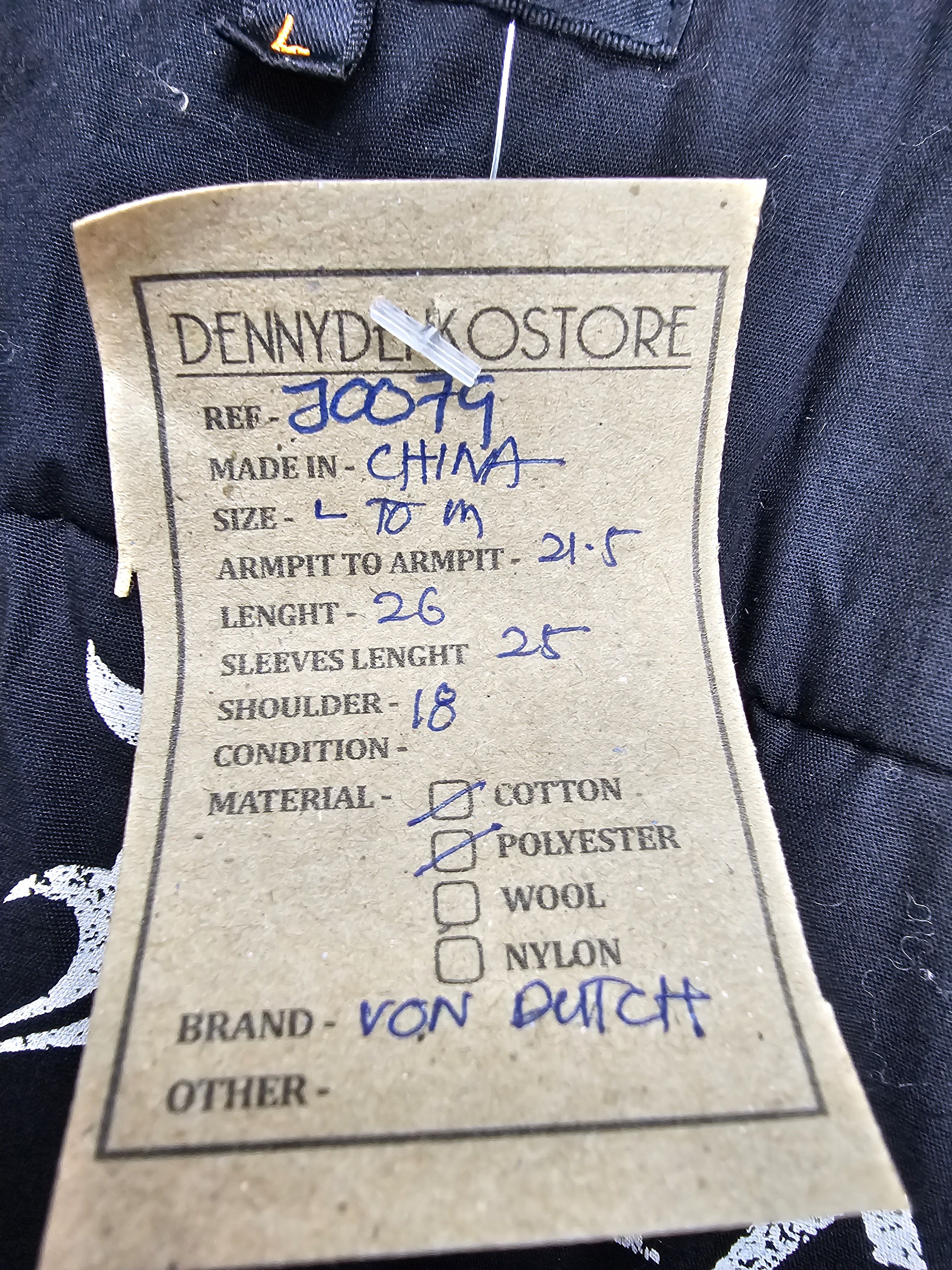 Other VON DUTCH Skull Corduroy Biker Motorcycles Jacket J0079 Size US M / EU 48-50 / 2 - 12 Thumbnail