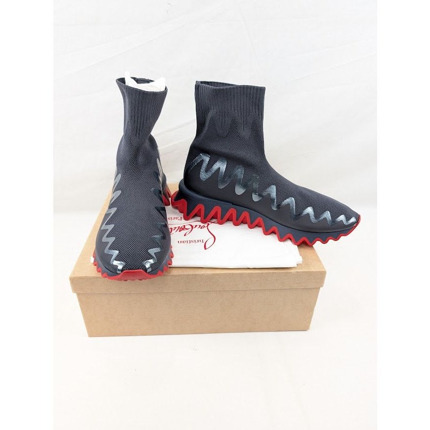 Christian Louboutin o1rshd1 Sharky Sock Pull-On Sneakers in Version Rock Size US 12 / EU 45 - 18 Thumbnail