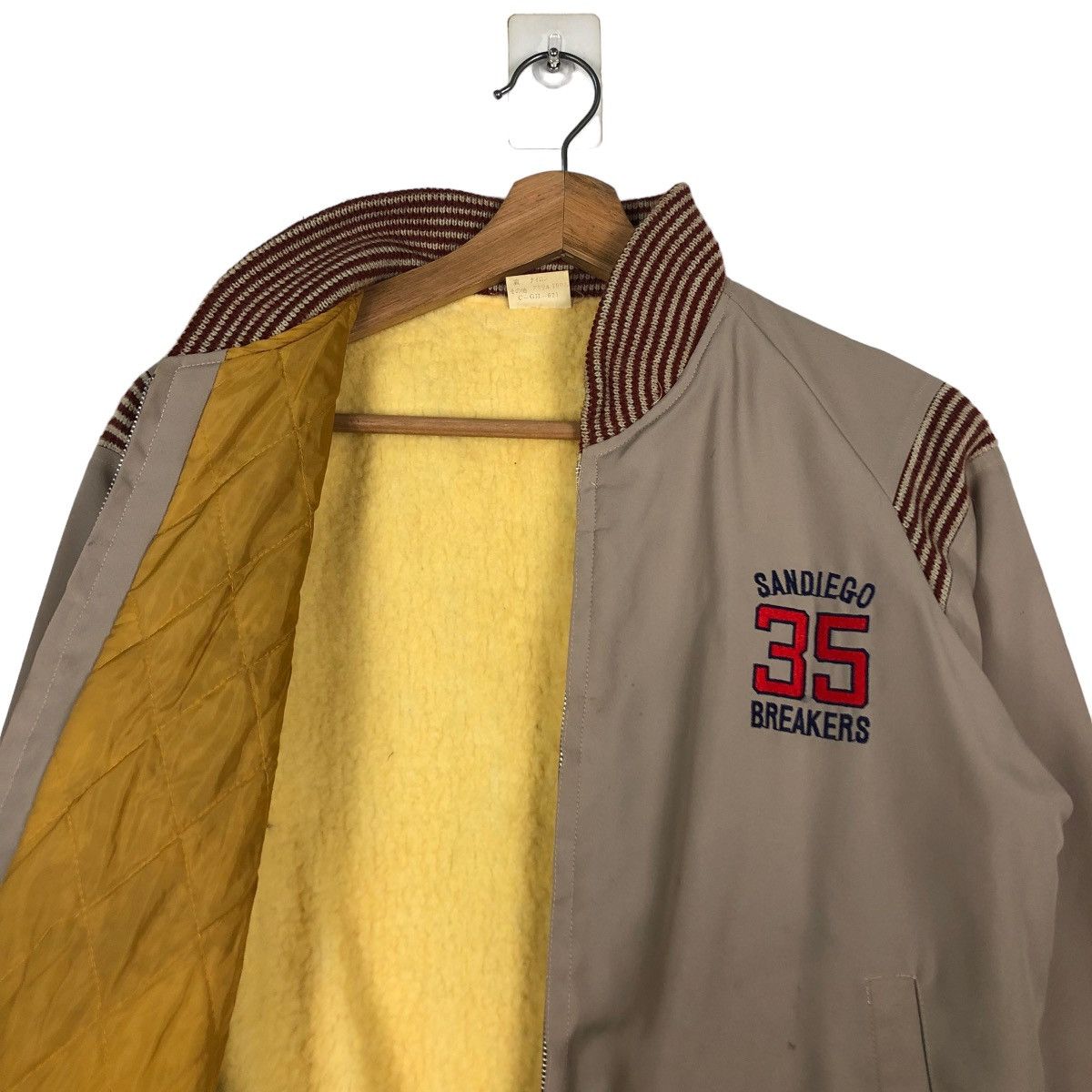 Japanese Brand 📌VINTAGE BOMBER JACKET SANDIEGO 35 BREAKERS BIG LOGO Size US S / EU 44-46 / 1 - 5 Thumbnail