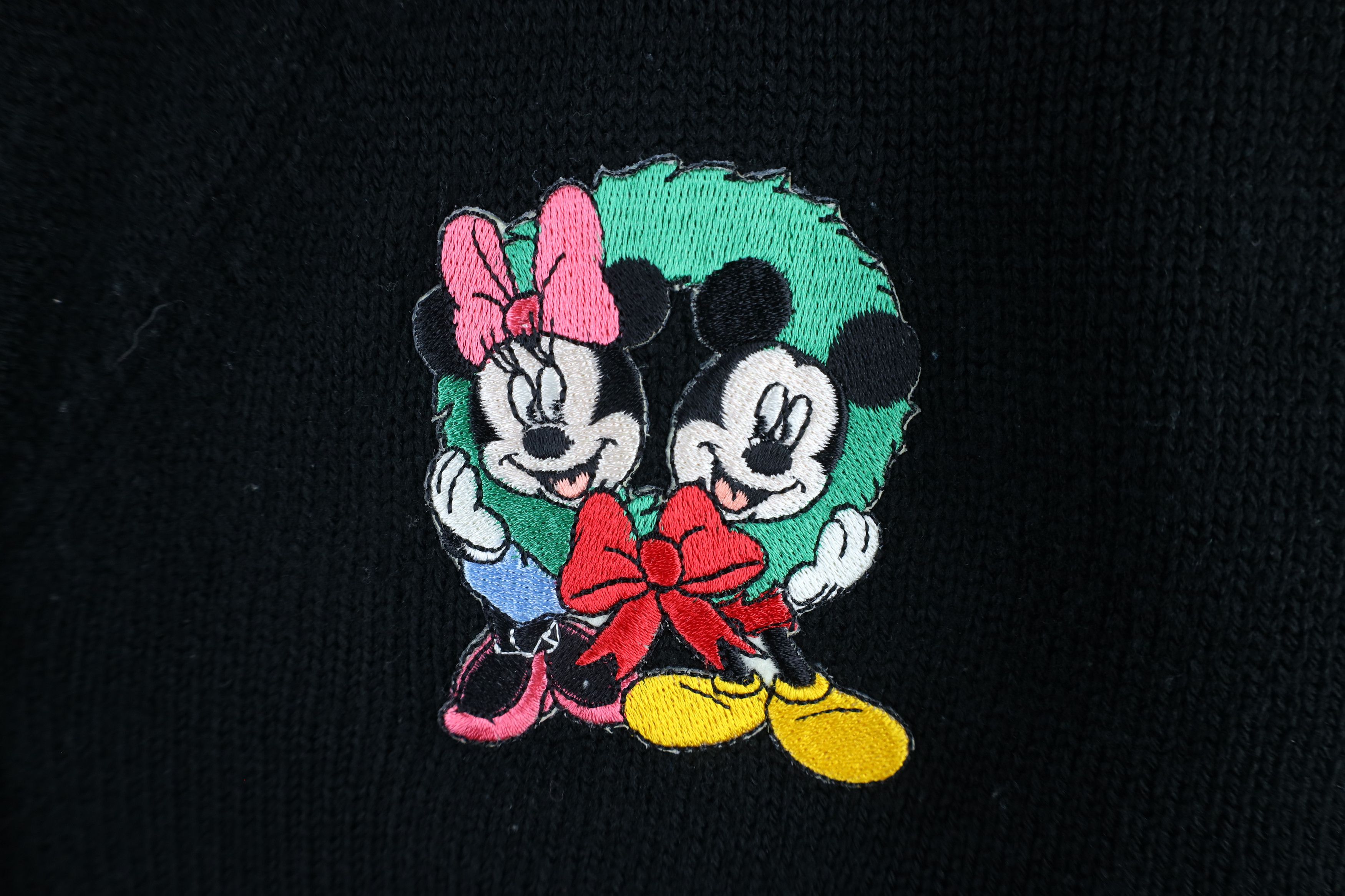 Disney × Vintage Vintage Disney Mickey Minnie Mouse Knit Full Zip Hoodie Size M / US 6-8 / IT 42-44 - 4 Thumbnail