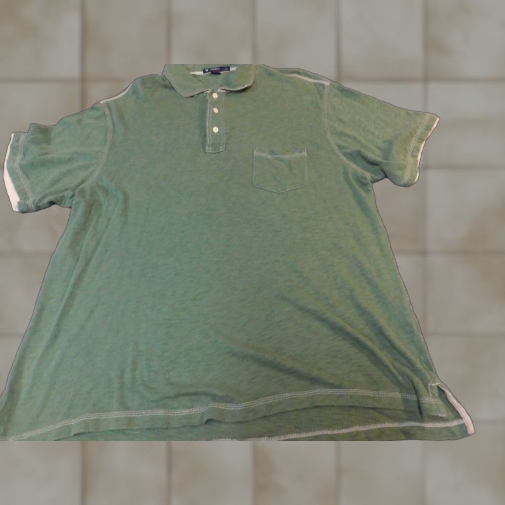Cremieux Cremieux Polo Shirt XL Green Button-Down Collared Short Sleeve Regular Pocket Golf Classic Mens Size US XL / EU 56 / 4 - 1 Thumbnail