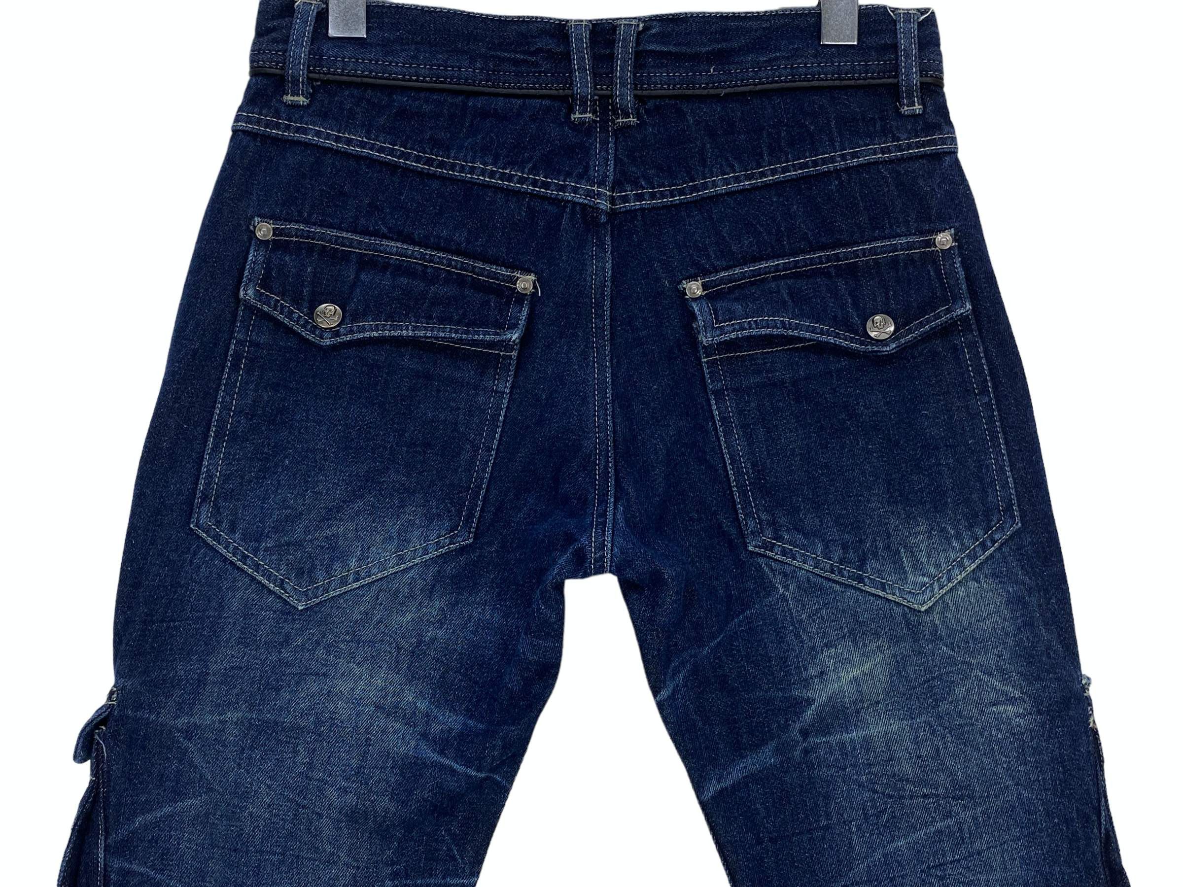 Japanese Brand Double Focus Cargo Jeans Multipocket Jeans Bondage Jeans Size US 29 - 6 Thumbnail