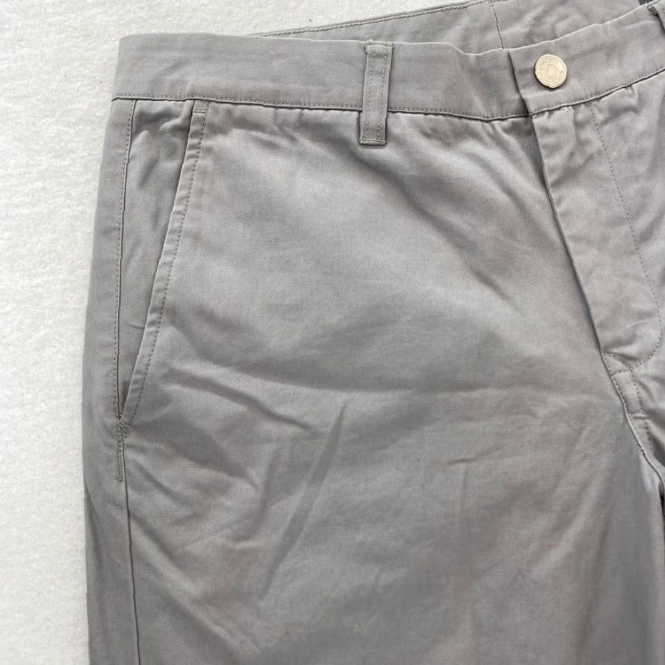 Bonobos Bonobos Pants Mens 33x30 Straight Leg Gray Chino Pants Mid Rise Preppy Reg Fit - Casual, Regular, 33x30, Gray, Chino, Men, Pants Size US 33 - 3 Thumbnail