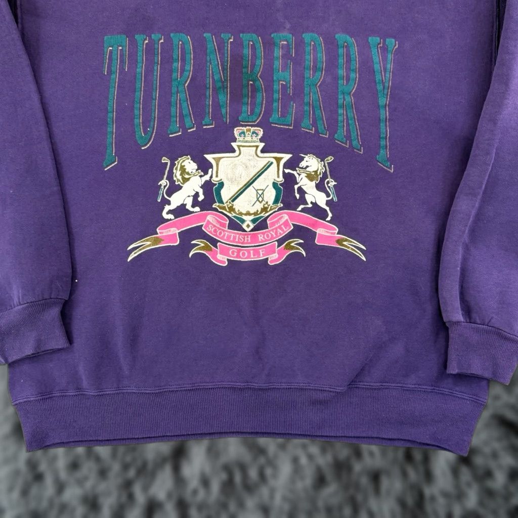 Jerzees VINTAGE Jerzees Sweatshirt Shirt Men L Purple 90s Golf Sport Pullover Angel Graphic Print Embroidered Crew Neck Knit? Size US L / EU 52-54 / 3 - 1 Thumbnail