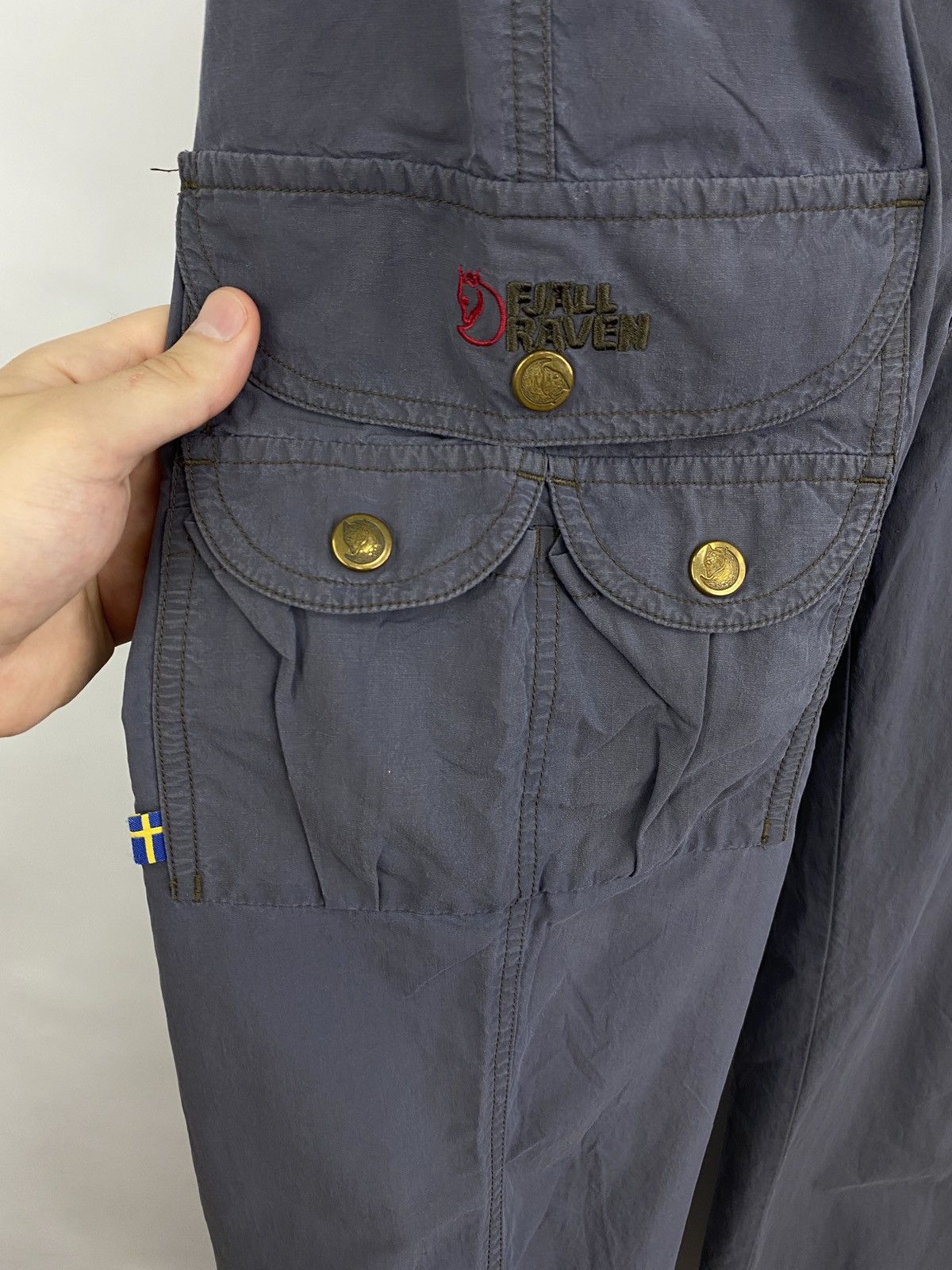 Fjallraven Vintage 90s Fjallraven Nylon Cargo Trekking Outdoor Pants Size US 35 - 5 Thumbnail