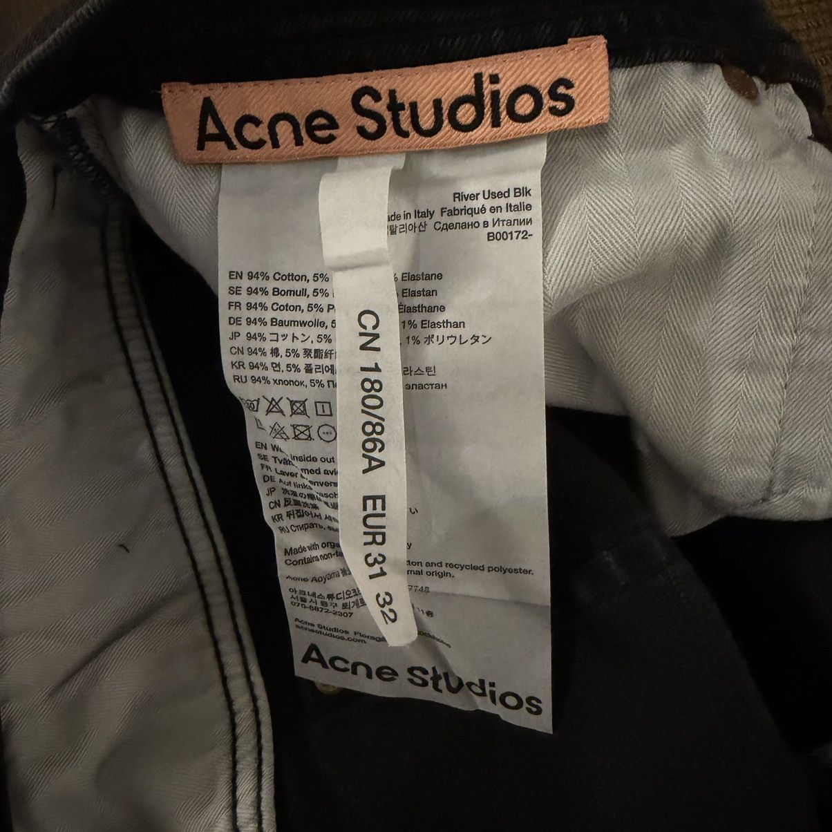 Acne Studios Acne Studios River Jeans Used Black Size US 31 - 5 Thumbnail