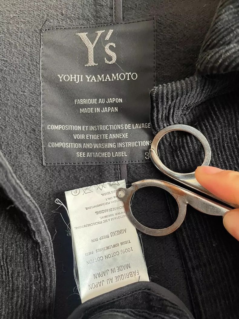 Y's Y's Black extra-long corduroy coat Size US L / EU 52-54 / 3 - 6 Thumbnail