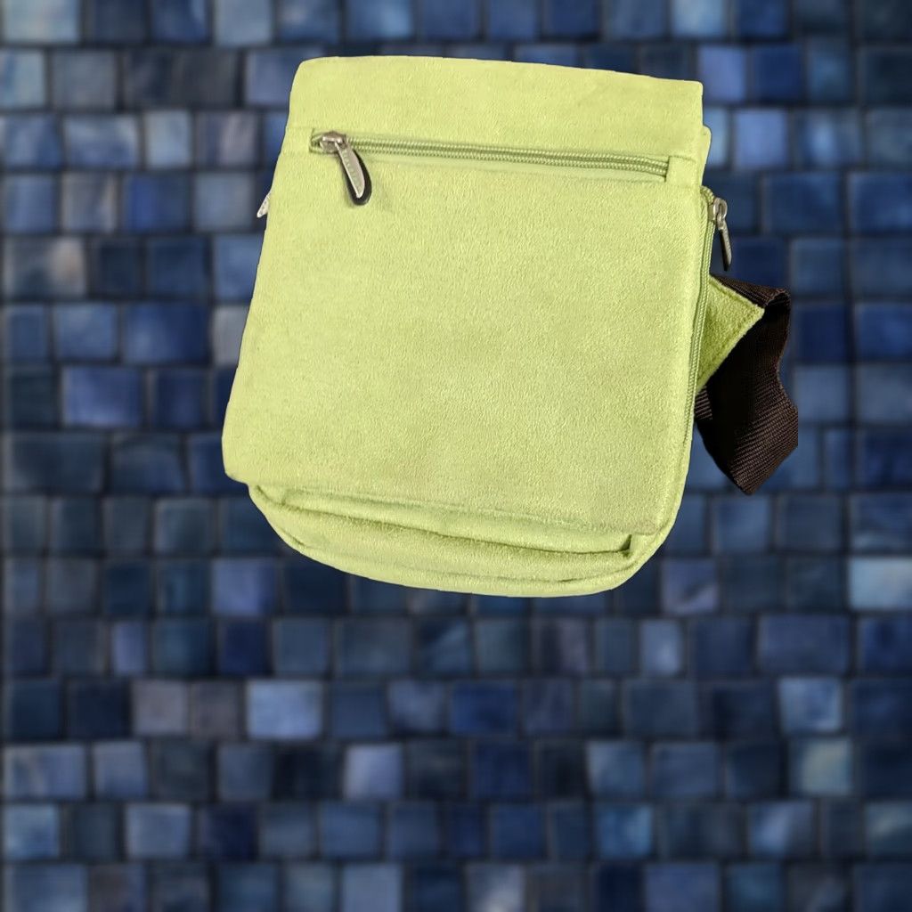 Vintage Travelon Expandable Crossbody Bag Organizer Small Green Nylon Travel Purse Womens