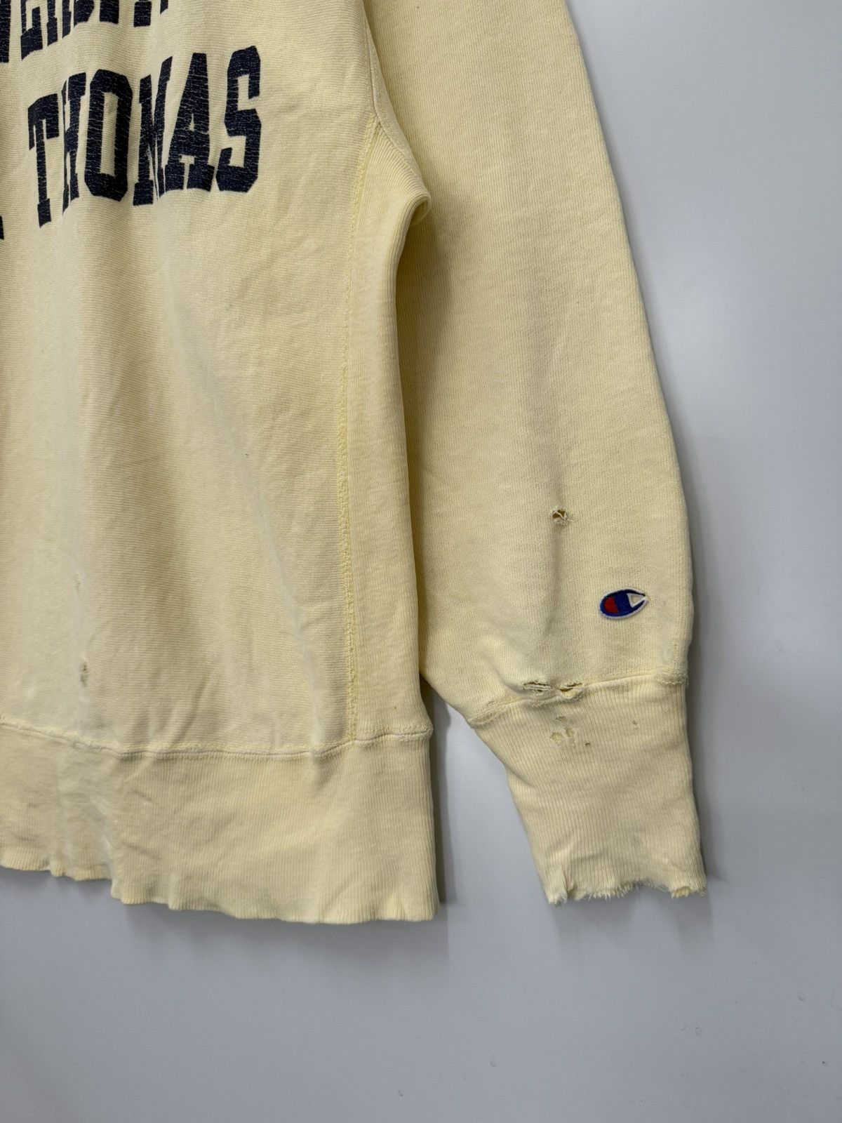 Vintage 🔥 Distressed 90's Champion Reverse Weave Univ. of ST.Thomas Size US M / EU 48-50 / 2 - 2 Thumbnail
