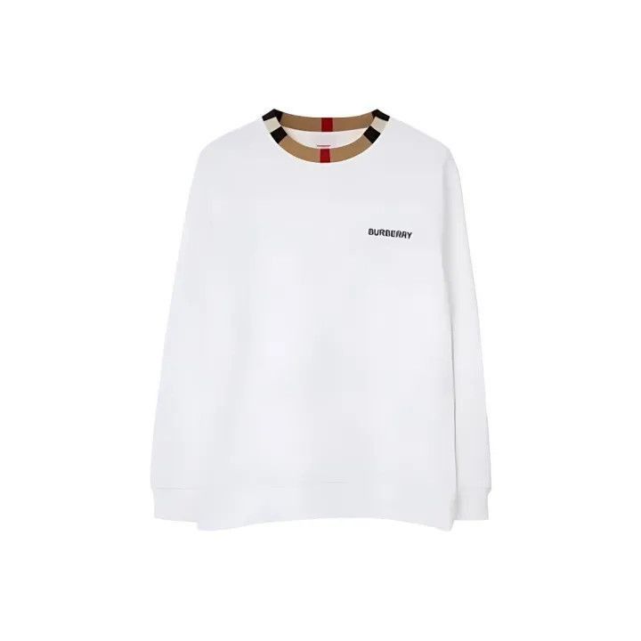 Burberry Burberry Logo White Long Sleeve Sweatshirt-2507