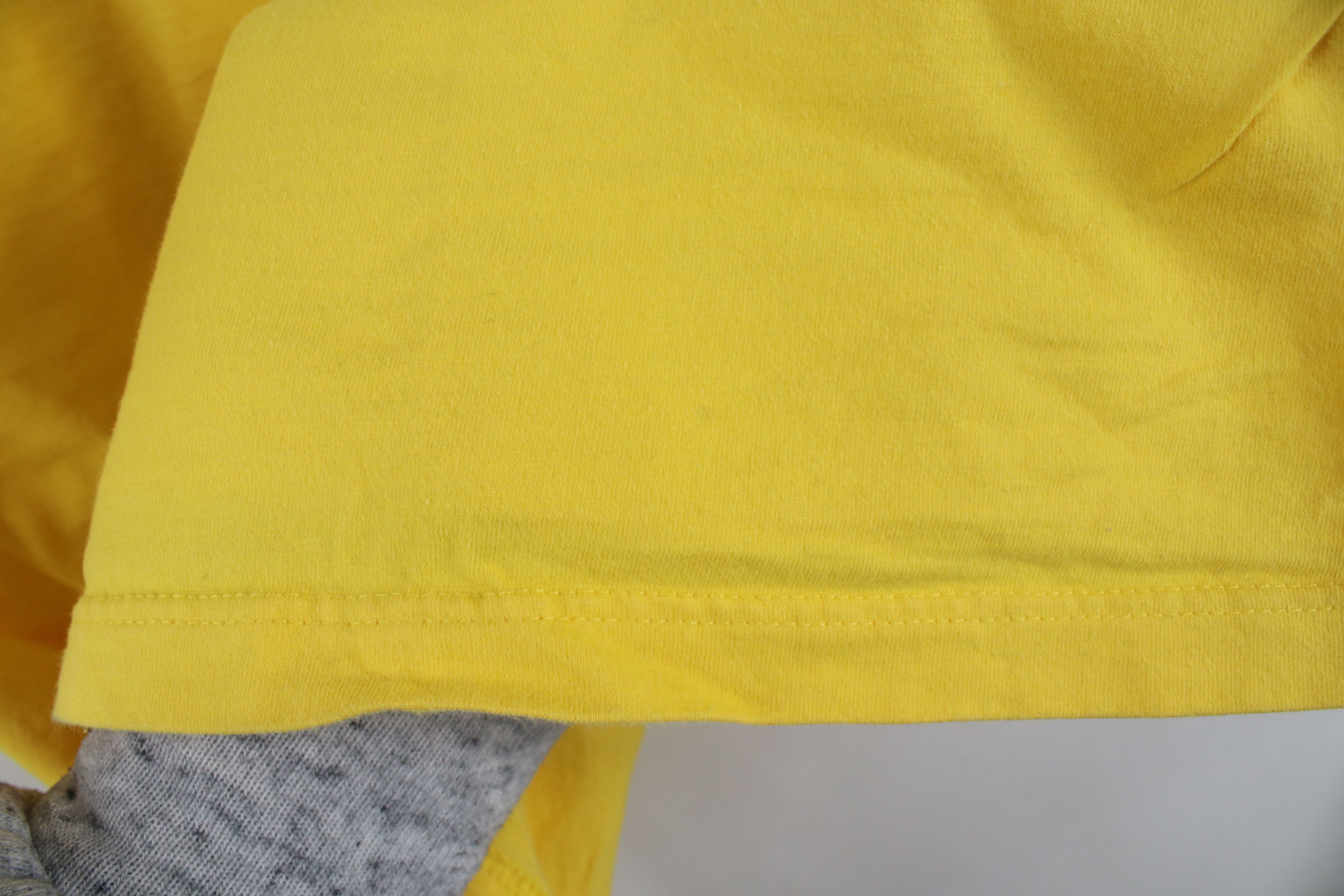 Vintage Vintage 90s Streetwear Blank Heavy Cotton T-Shirt Yellow Size US L / EU 52-54 / 3 - 4 Thumbnail