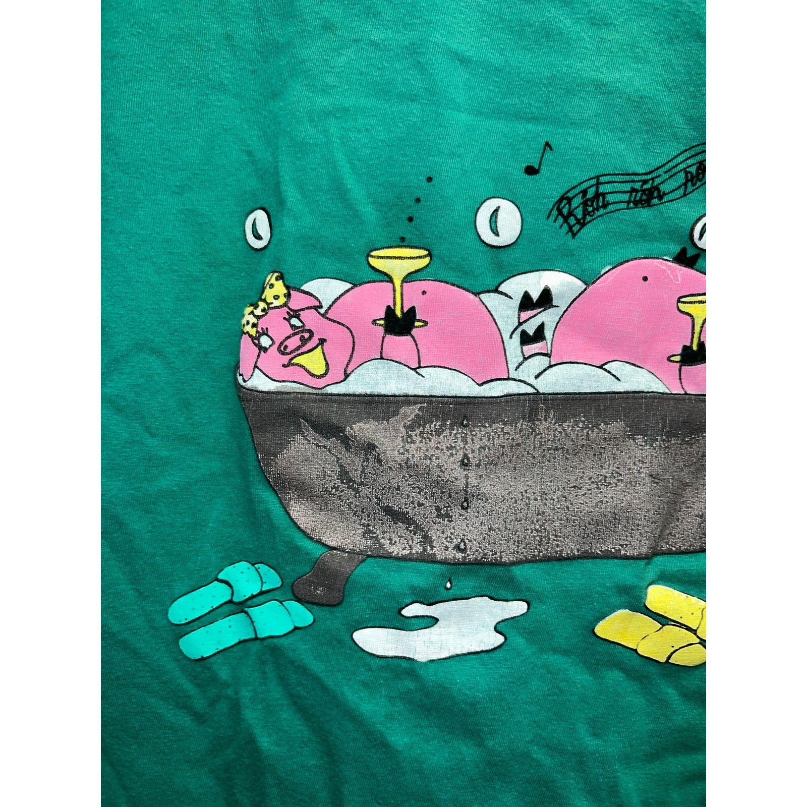 Vintage Womens Vintage Pig Shirt Cartoon Rock Pigs Animal Tee 90s XL Size XL / US 12-14 / IT 48-50 - 4 Thumbnail