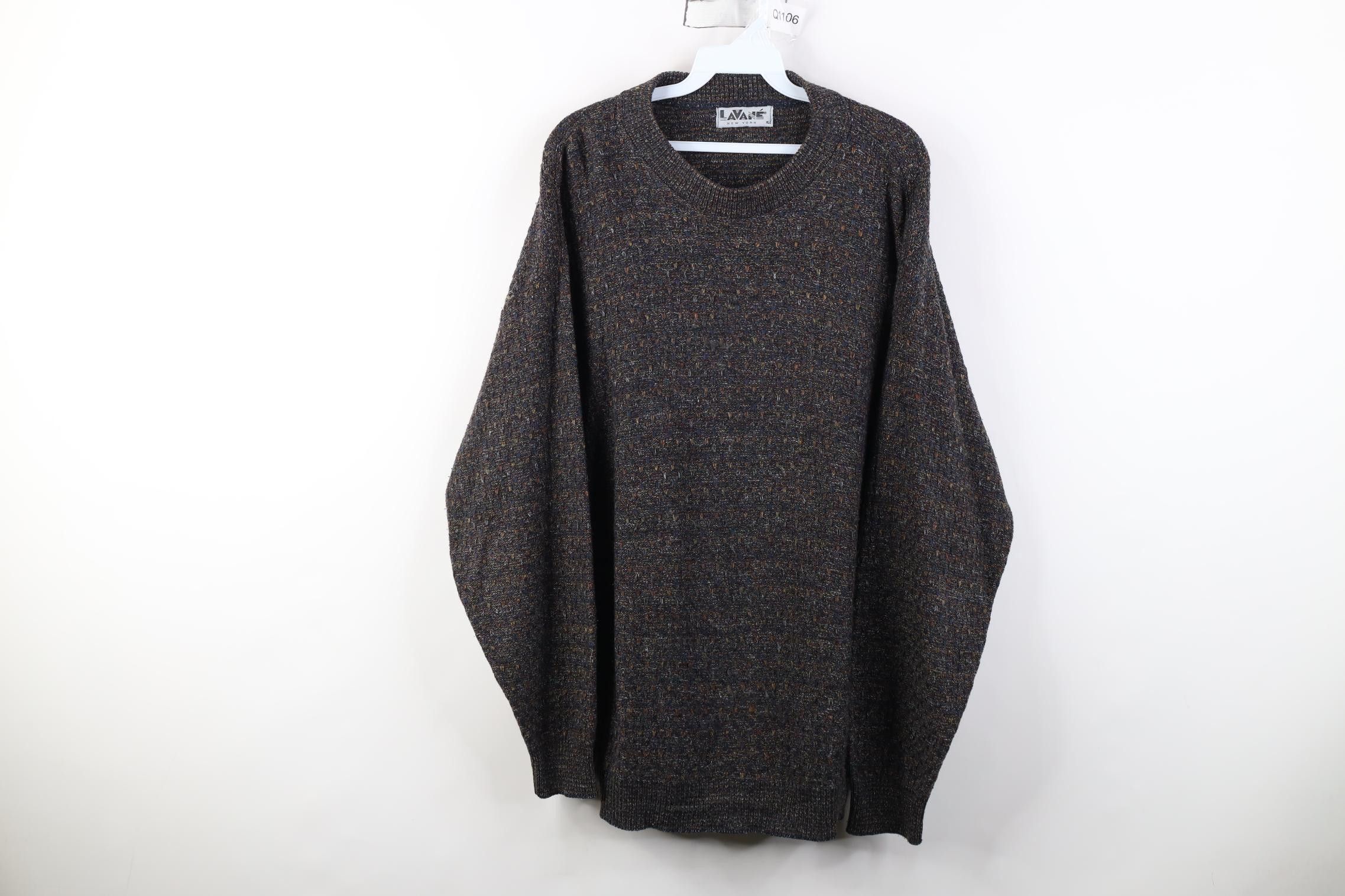 Vintage Vintage 90s Streetwear Fleck Knit Crewneck Sweater USA Size US XL / EU 56 / 4 - 1 Thumbnail