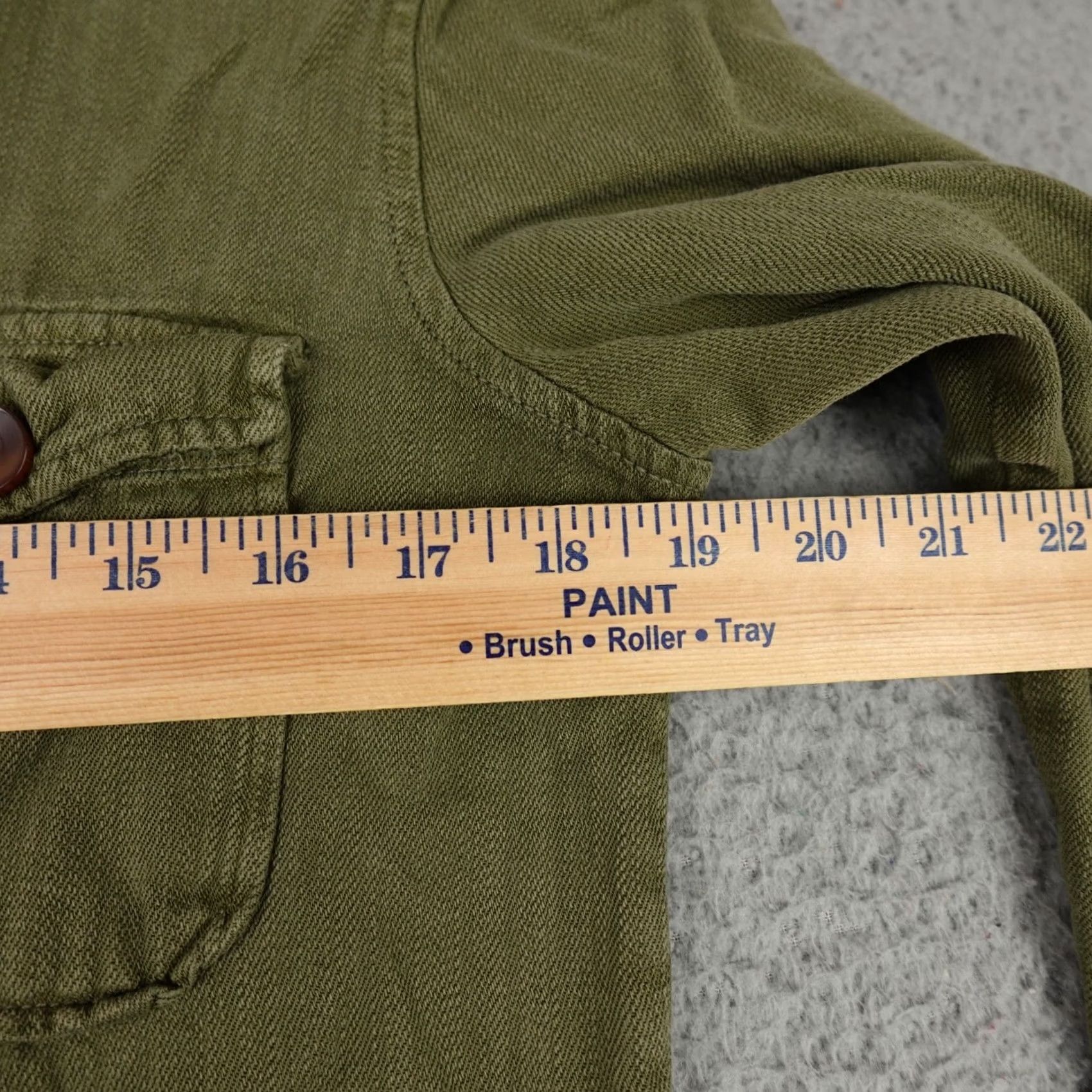 Vintage Altar'd State Jacket Womens M Green Shacket Lyocell Button Up Utility Pockets Fall Spring Winter Basic Jacket Mens Womens Girls Boys Size M / US 6-8 / IT 42-44 - 6 Thumbnail