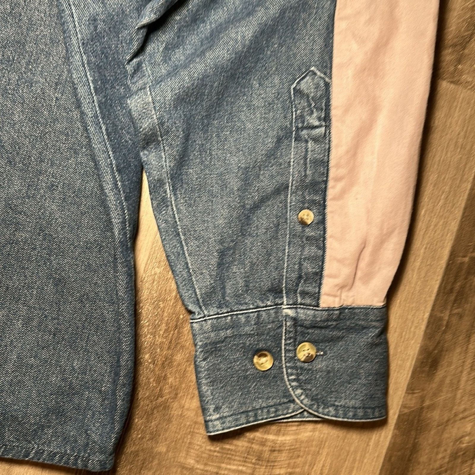 Wrangler Wrangler Vintage Western Denim Long Sleeve Button Down - XL Size US XL / EU 56 / 4 - 4 Thumbnail