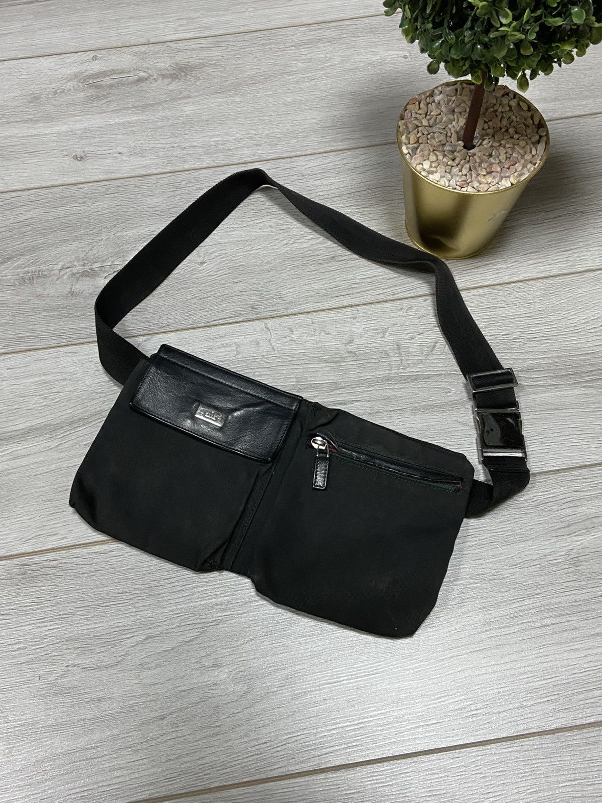 Gucci GUCCI Canvas Waist bag Black Size ONE SIZE - 1 Thumbnail