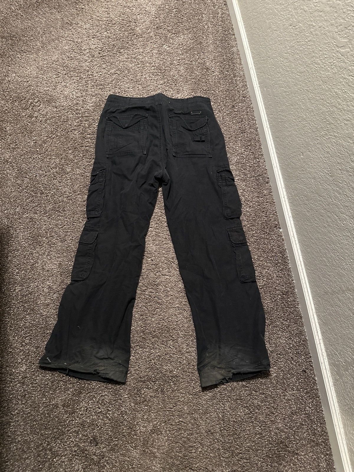 Vintage Baggy Black Cargo Pants Size US 38 / EU 54 - 2 Thumbnail
