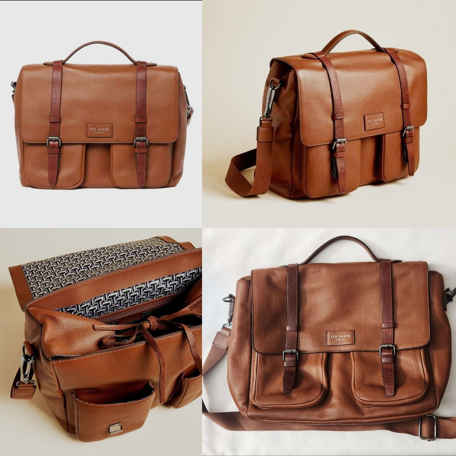 Ted Baker Ted Baker London Finlie 100% Leather Satchel Brown Messenger Size ONE SIZE - 14 Thumbnail
