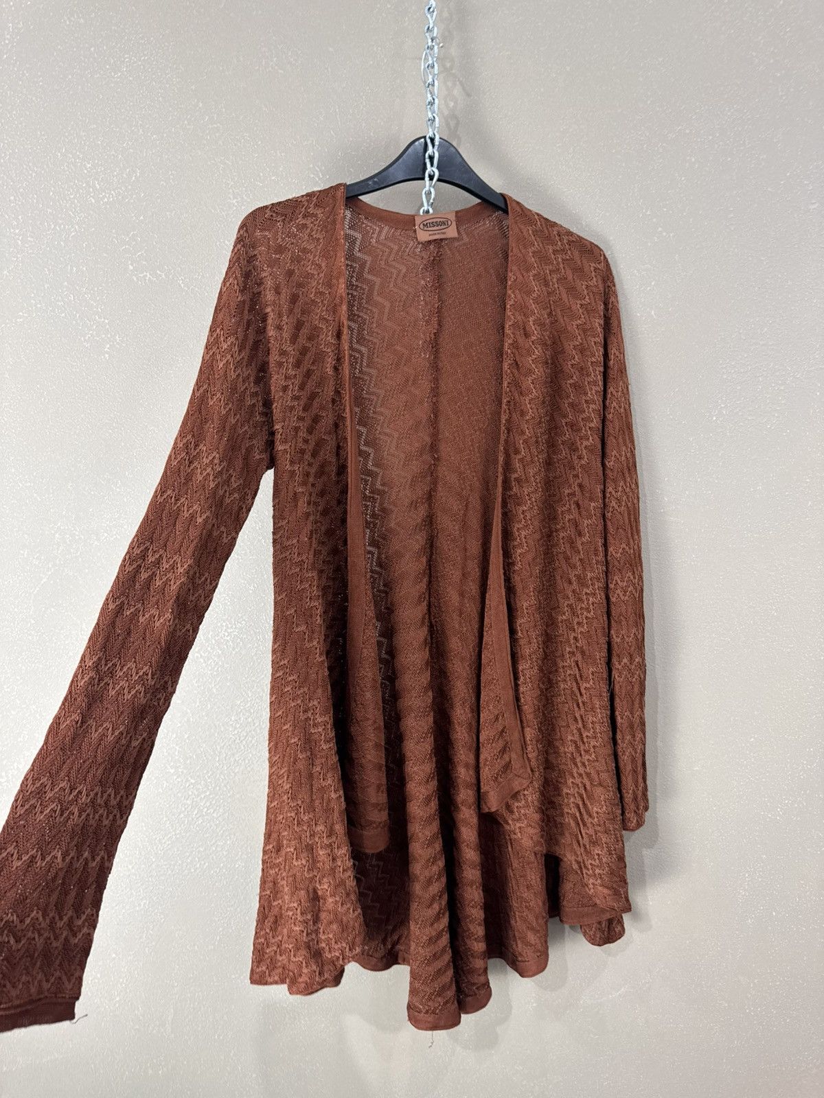 Missoni MISSONI Open Cardigan Chevron Knit Cape Size S / US 4 / IT 40 - 3 Thumbnail