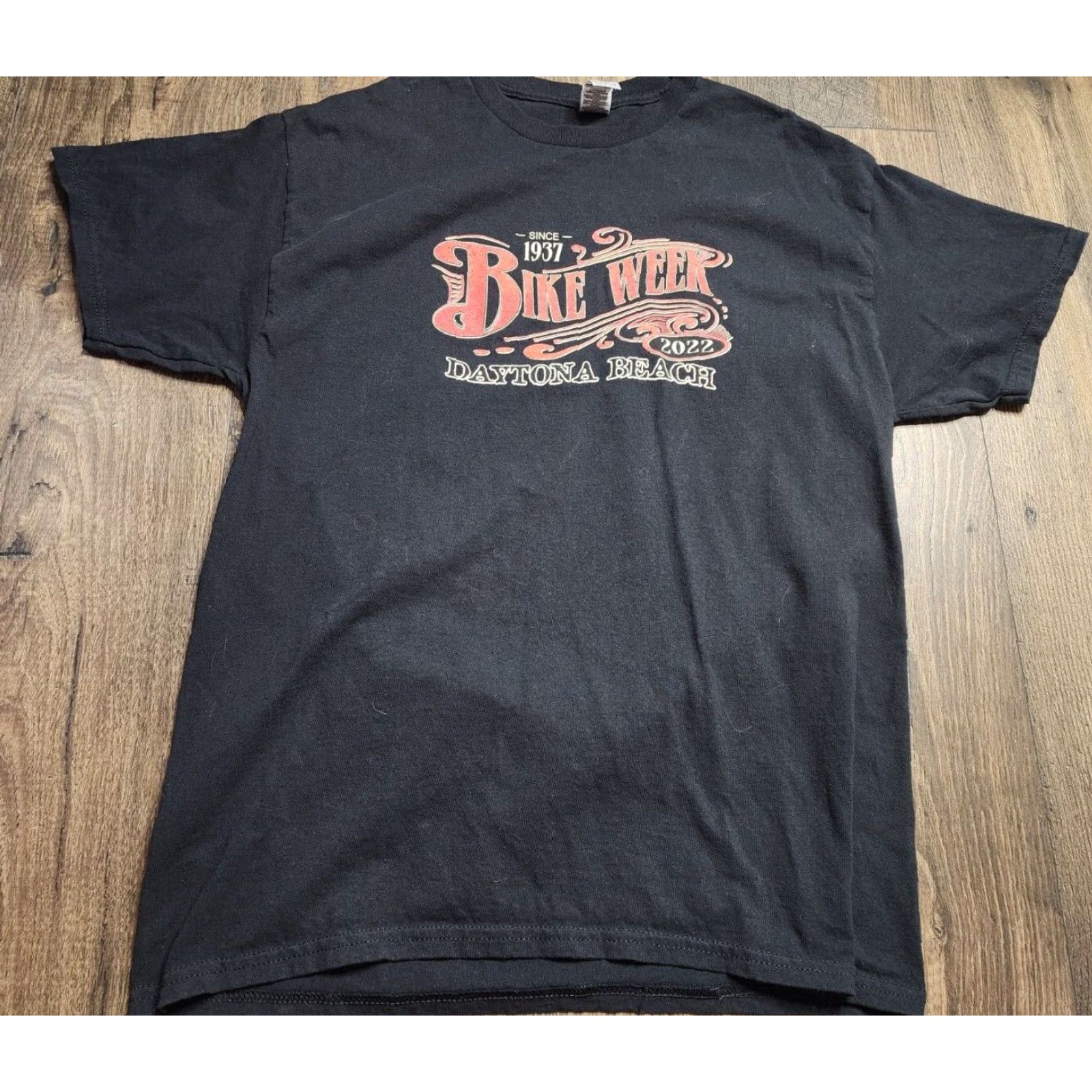 Gildan Mens L Shirt Daytona Beach Bike Week 2022 Motorcycle Double Sided Size US L / EU 52-54 / 3 - 2 Thumbnail