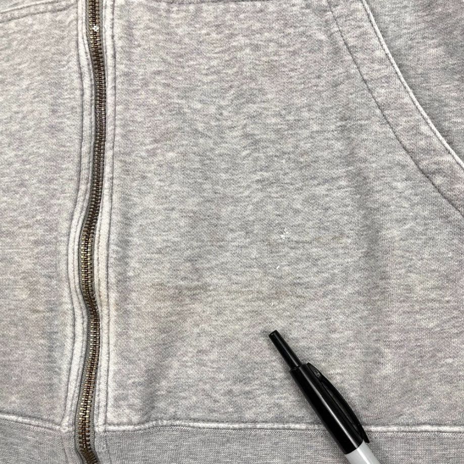 Nike Nike Hoodie Mens 2XL Gray Center Logo Swoosh Distressed Zip Pullover with Hood Pockets Vintage-Style 80s 90s Sportswear Classic Nike Sportswear Size US XXL / EU 58 / 5 - 6 Thumbnail