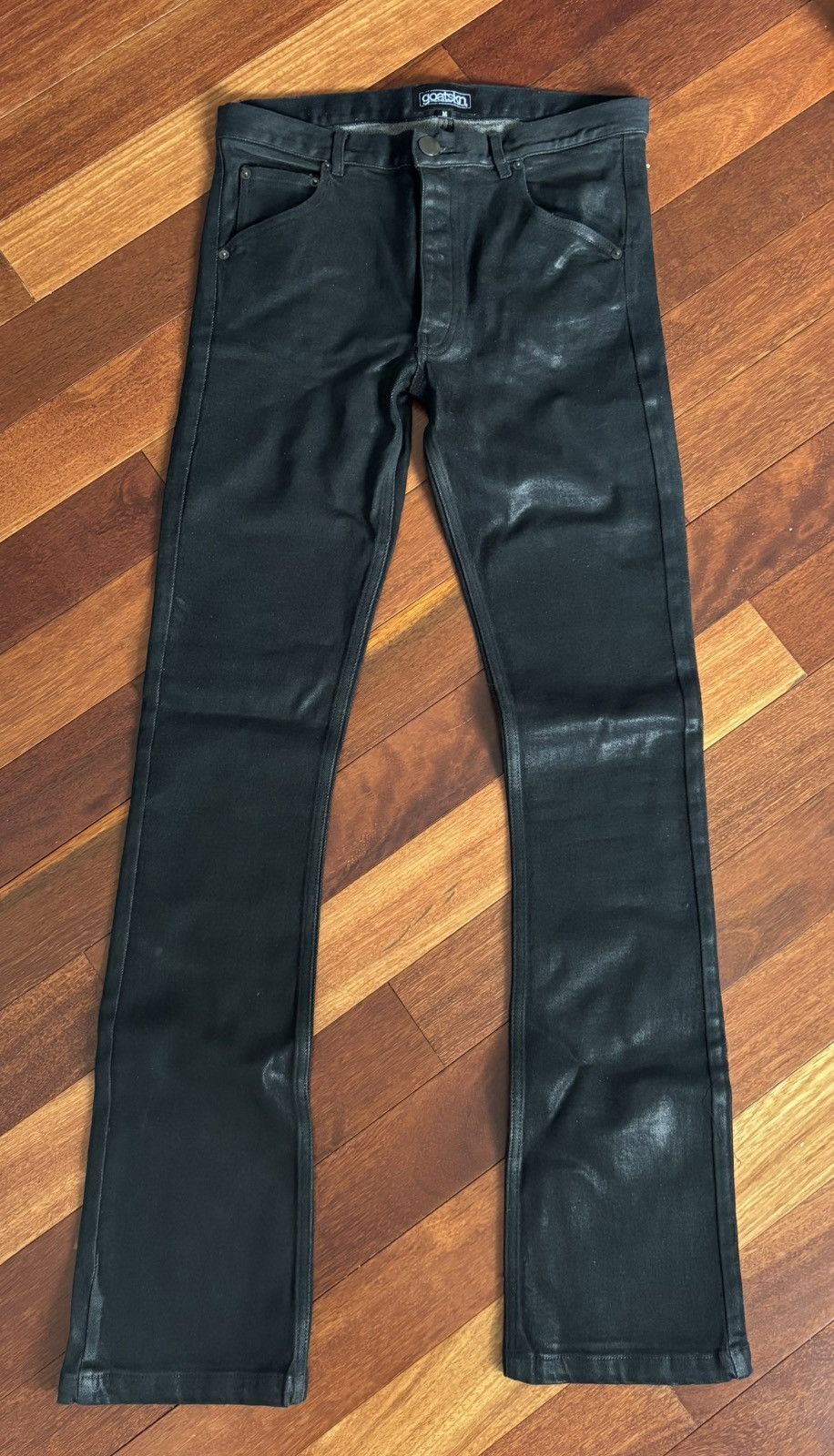 Other Black Waxed Raw Denim Jeans by Five-Koh | Grailed