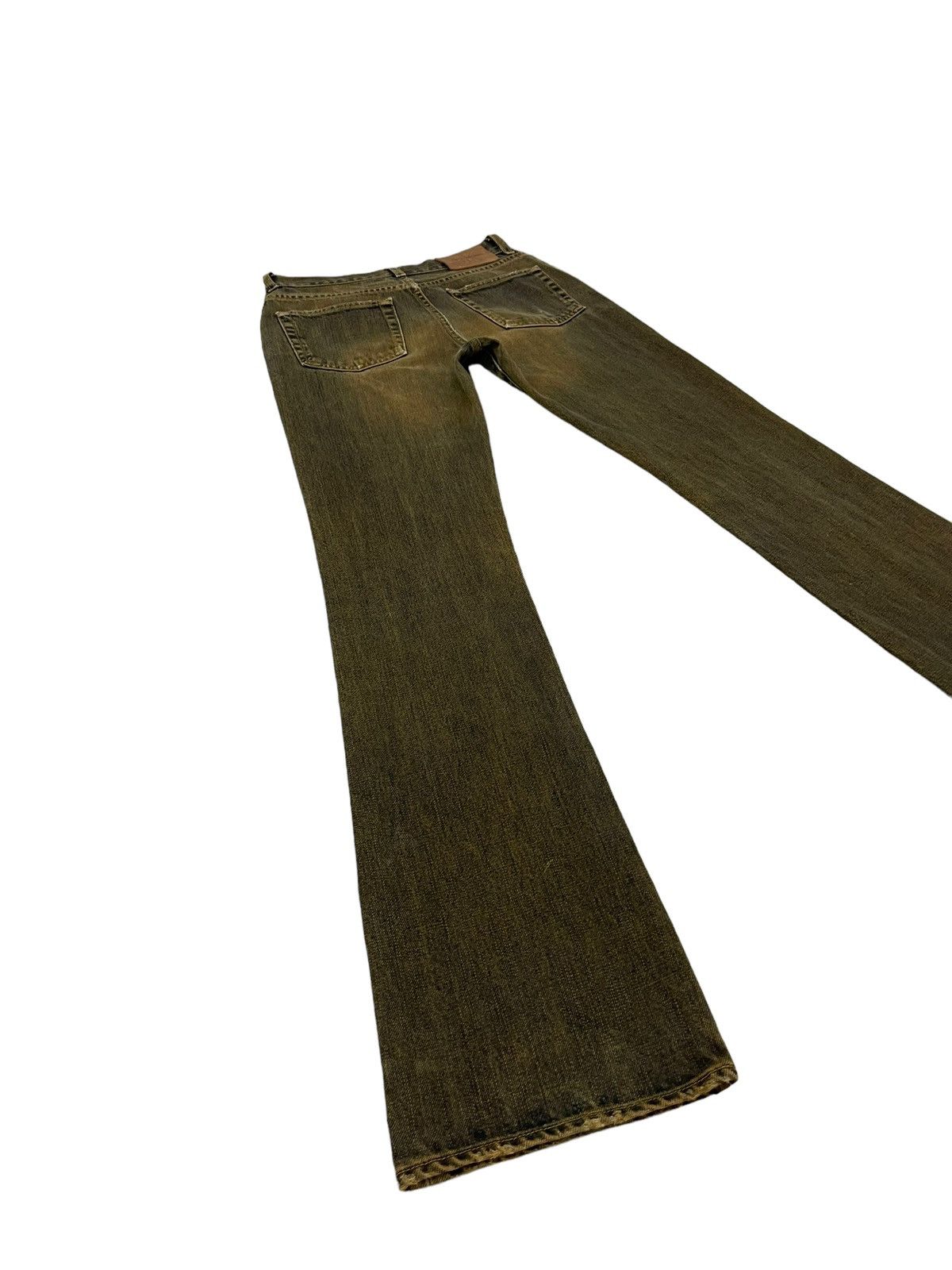 Calvin Klein Flare Jeans Vtg Calvin Klein Distress Mud Wash Waxed 7🟦3 Size US 28 / EU 44 - 13 Thumbnail