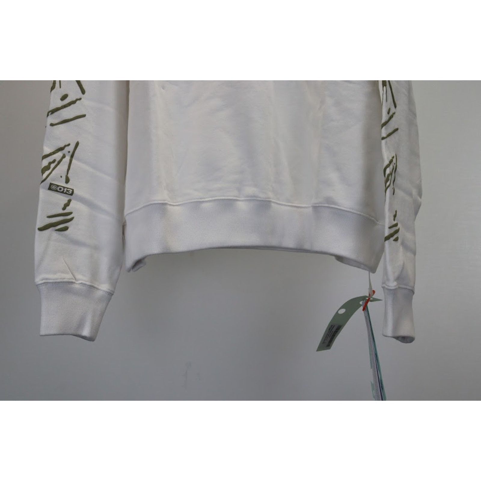 Off-White o1rshd1 Splash Arrow Skate Crewneck in White/Beige Size US M / EU 48-50 / 2 - 7 Thumbnail