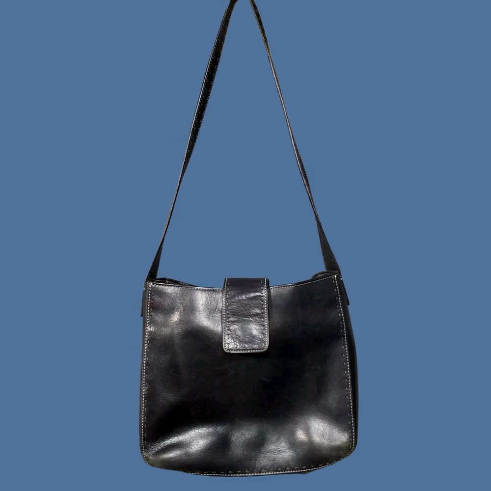 Fossil VINTAGE Fossil Black Leather Bucket Shoulder Bag ZB9097 Size ONE SIZE - 1 Thumbnail