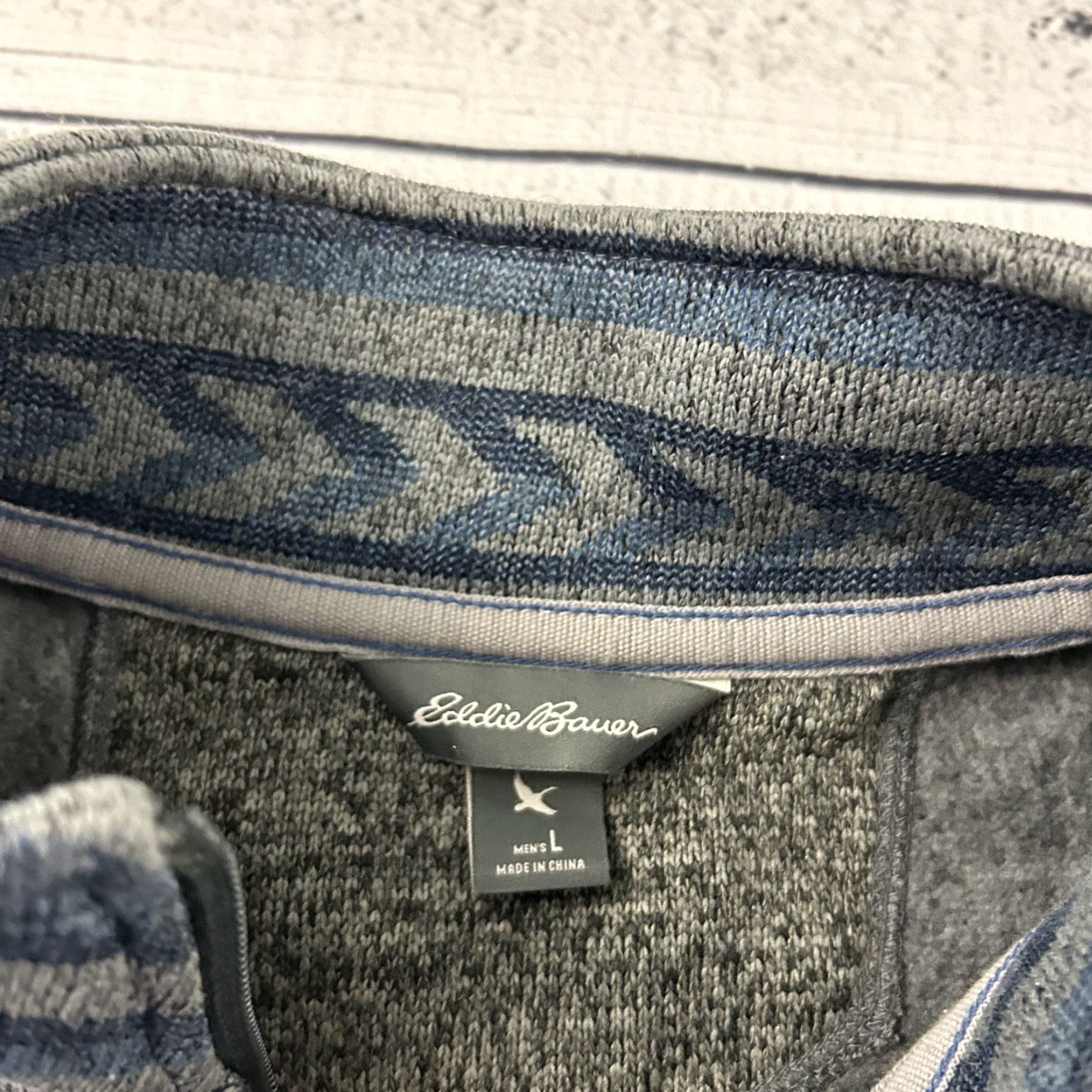Eddie Bauer Eddie Bauer Fleece Jacket 1/4 Zip Aztec Gray Men's L Size US L / EU 52-54 / 3 - 2 Thumbnail