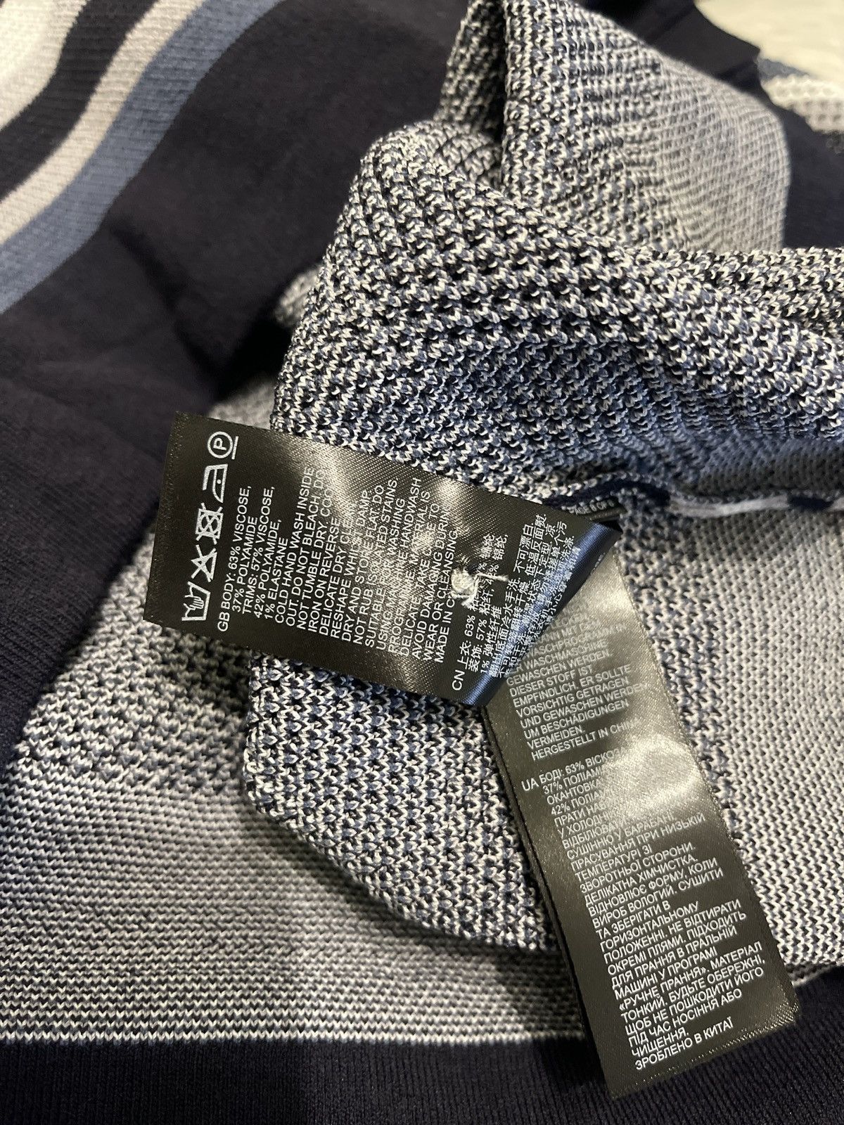 Reiss Reiss Knitted Cuban Collar Shirt in Navy Multi M pullover Size US M / EU 48-50 / 2 - 6 Thumbnail
