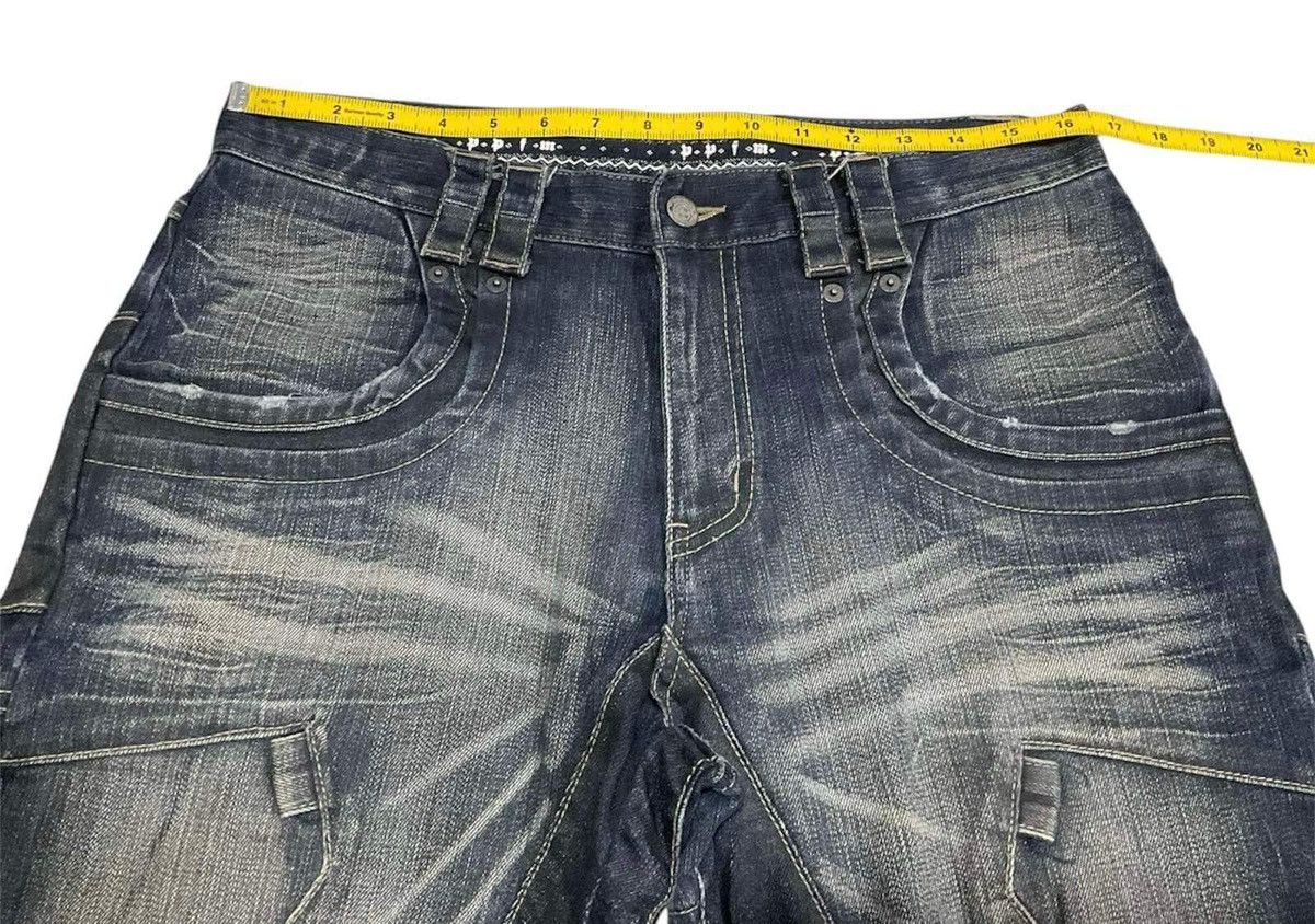 If Six Was Nine × Le Grande Bleu (L.G.B.) × PPFM 🔥Sick Y2K PPFM Panelled Layer Leather Denim Zipper Size US 33 - 17 Thumbnail