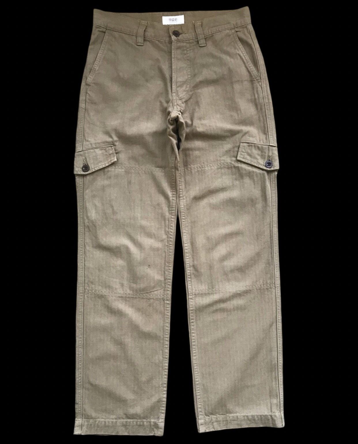 Japanese Brand DOMINGO Japan Multipocket Double Herringbone Cargo Pant Size US 29 - 1 Thumbnail