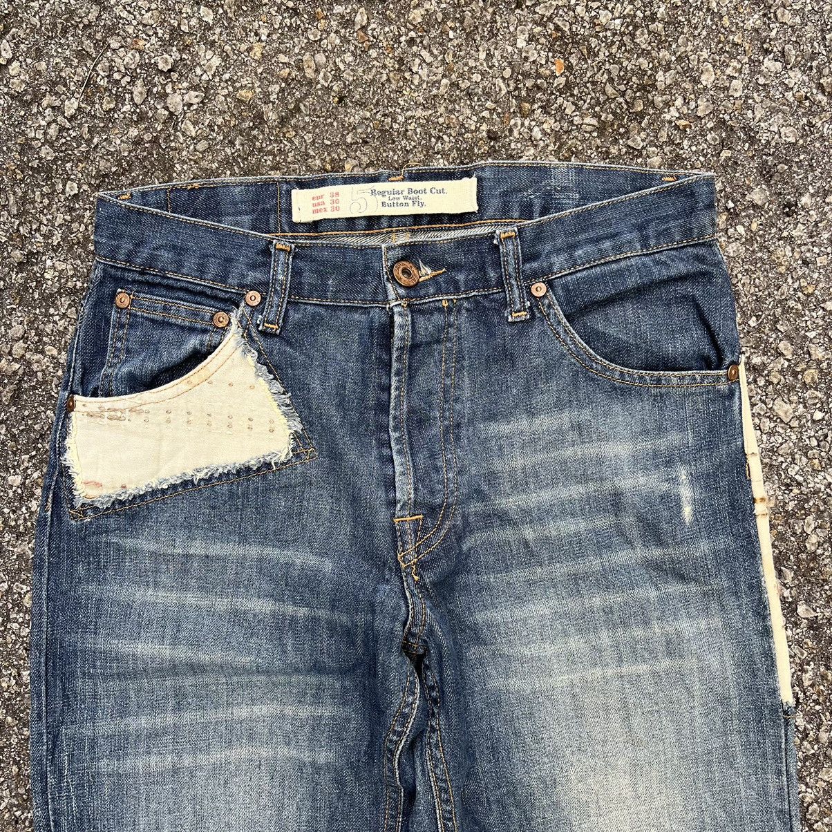 Zara Flared Zara Blue Jeans Patches Denim Boot Cut Japanese Style Size US 28 / EU 44 - 4 Thumbnail