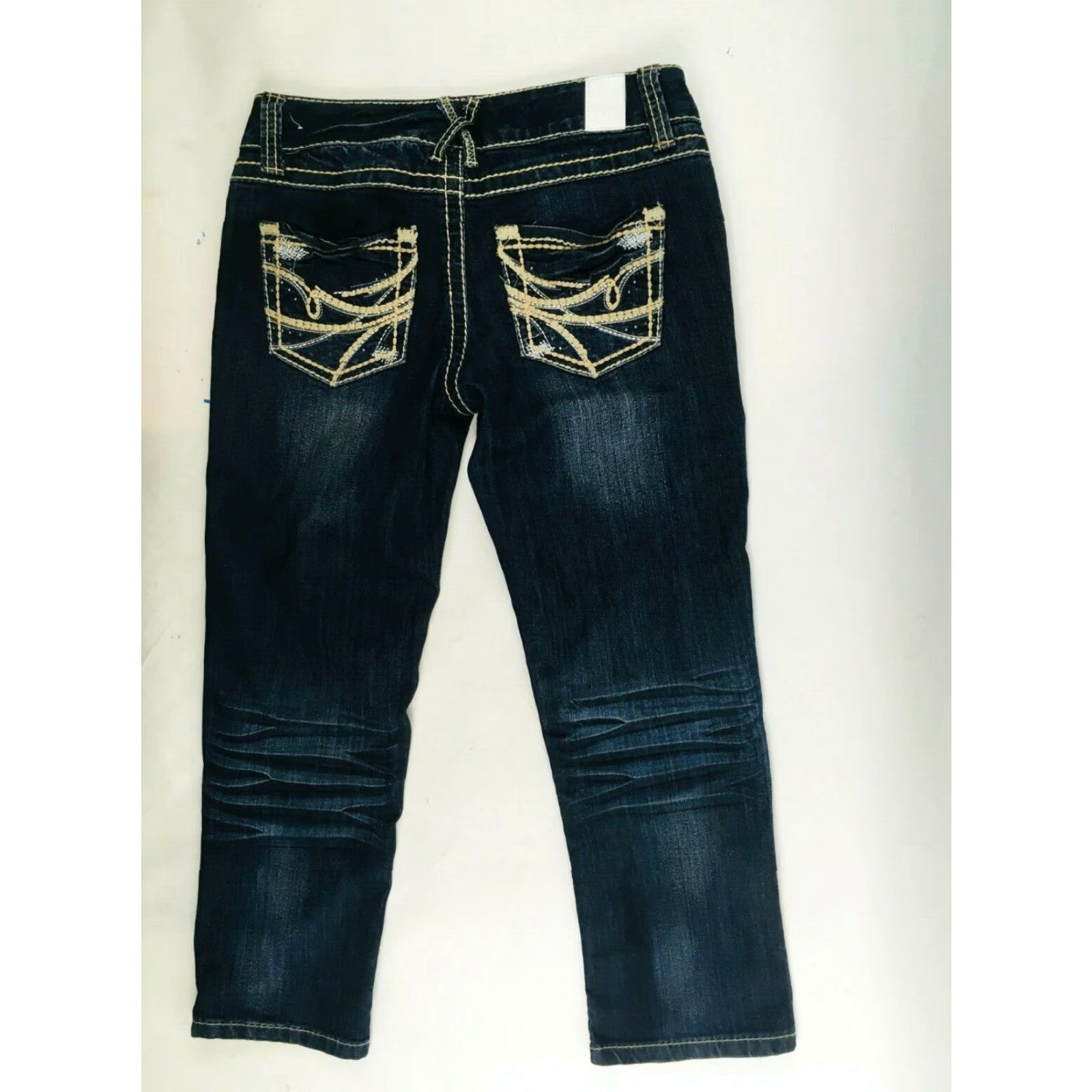 Vintage Maurices Jeans Women's Size 28 Dark Wash Denim Straight Leg Medium Rise Pants Shirt? Size 28" / US 6 / IT 42 - 3 Thumbnail