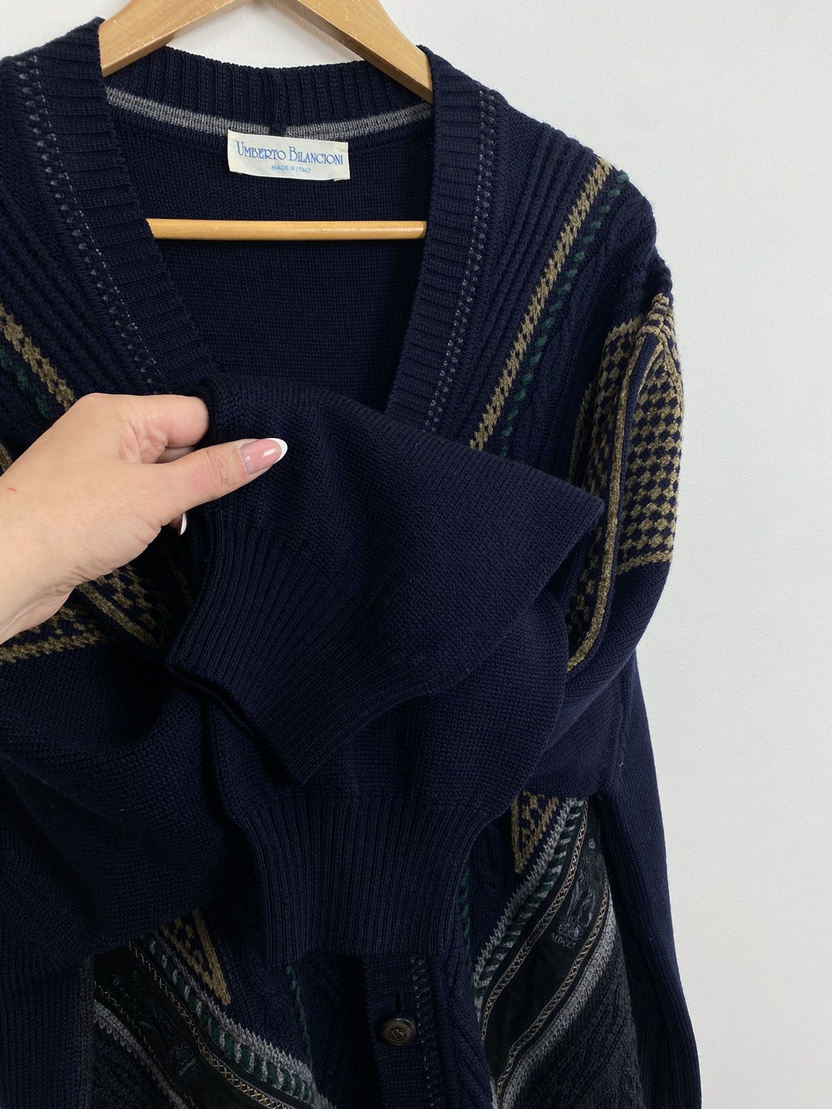 Designer Umberto Bilancioni Long Sleeve Sweater Cardigan Mens Size 56 Size US XL / EU 56 / 4 - 6 Thumbnail