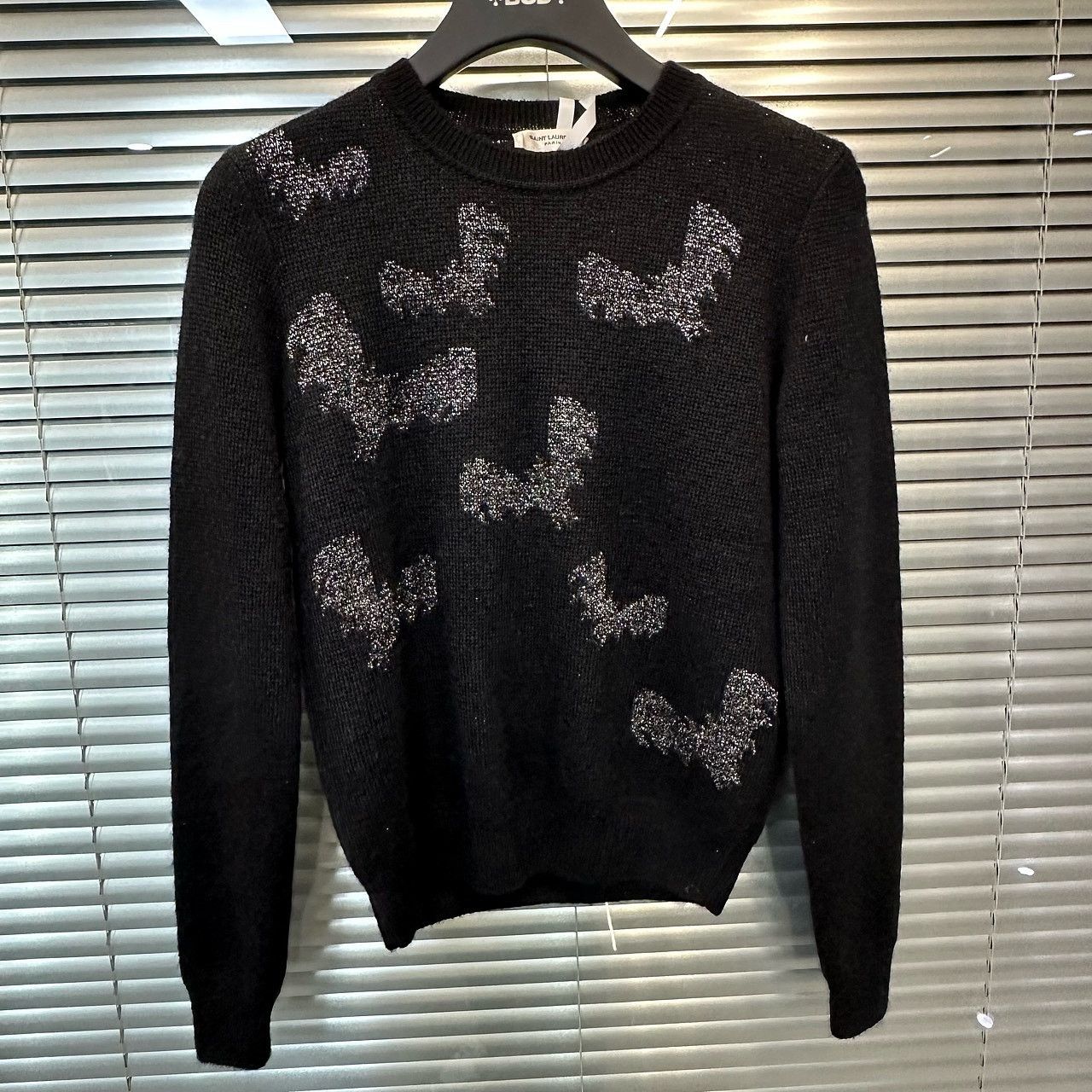 Saint Laurent Paris Saint Laurent Metallic Butterfly Jacquard Sweater Size XS Size XS / US 0-2 / IT 36-38 - 1 Thumbnail