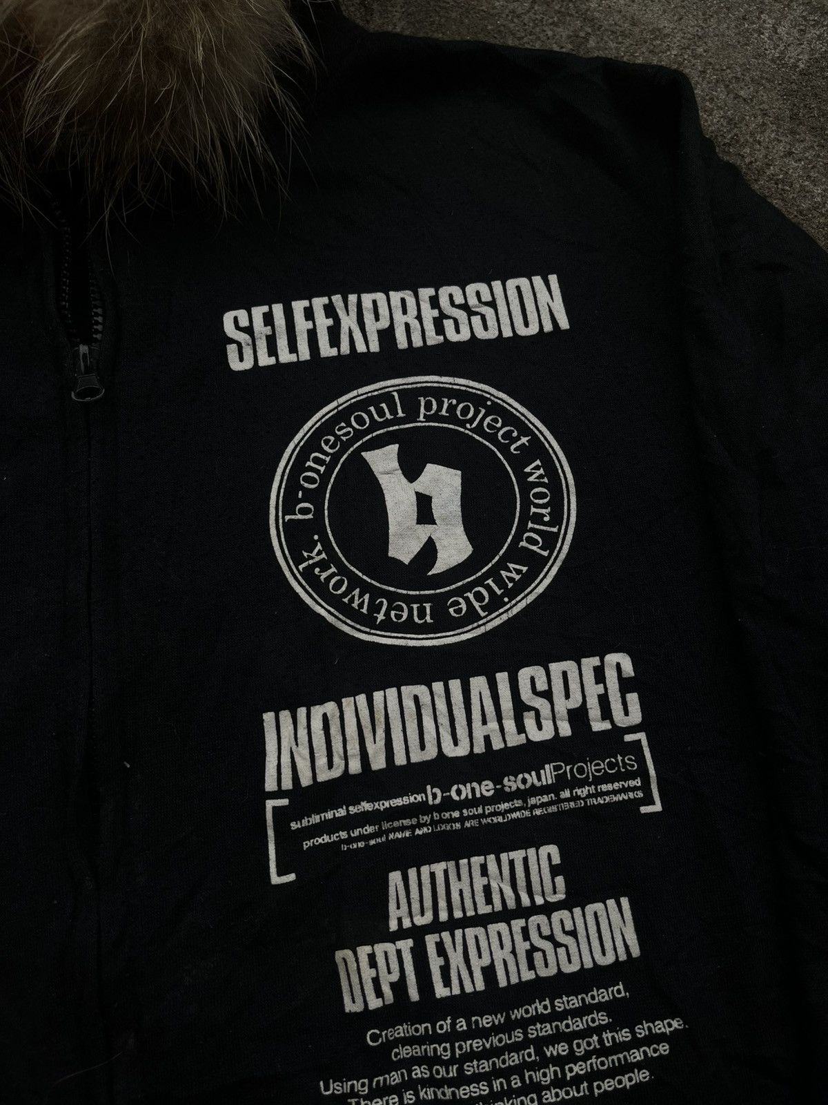 Japanese Brand B-ONE SOUL CRAZY POEM FUR HOODIE IFSIXWASNINE LGB STYLE Size US L / EU 52-54 / 3 - 9 Thumbnail