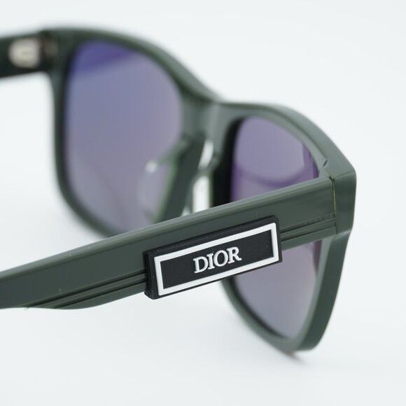Dior Dior DIORB23 S2F 55H7 Sunglasses Green Square Frame Size ONE SIZE - 11 Thumbnail