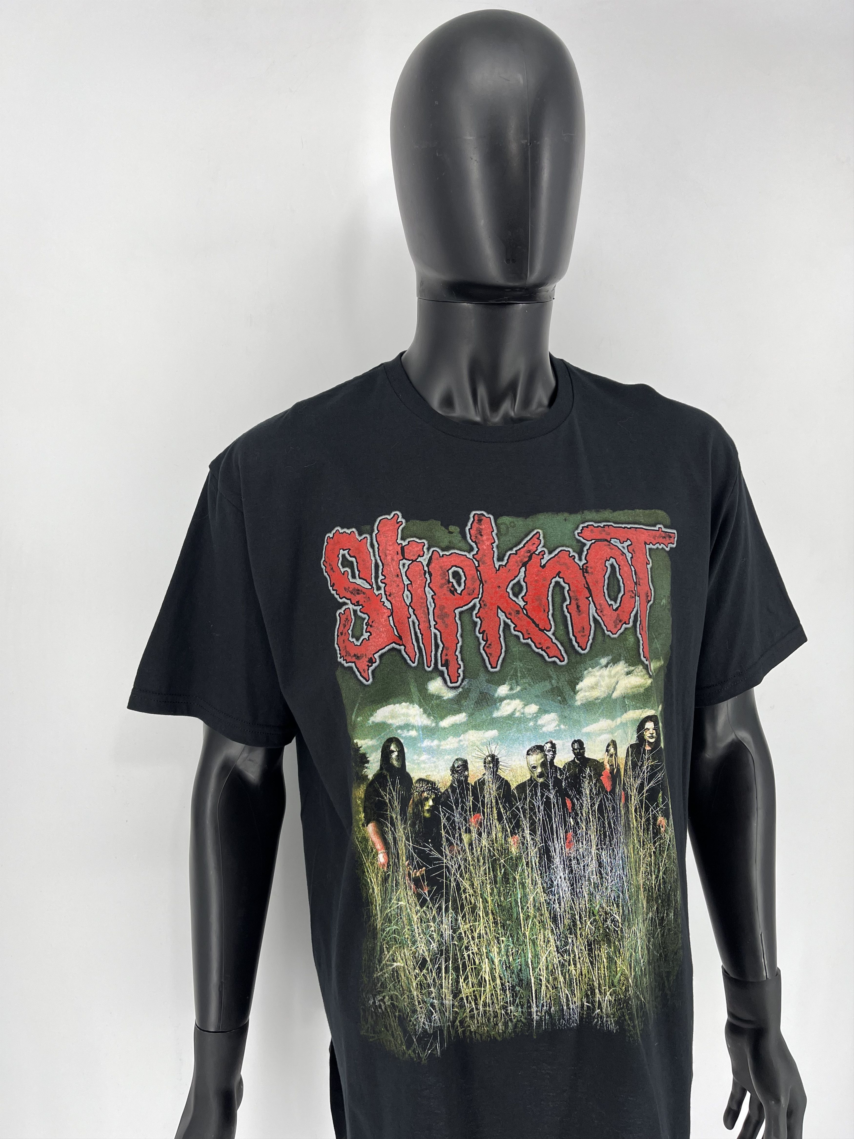 Band Tees × Vintage Vintage Y2K SLIPKNOT Distressed Style Faded Band Horror Tee Size US XL / EU 56 / 4 - 4 Thumbnail