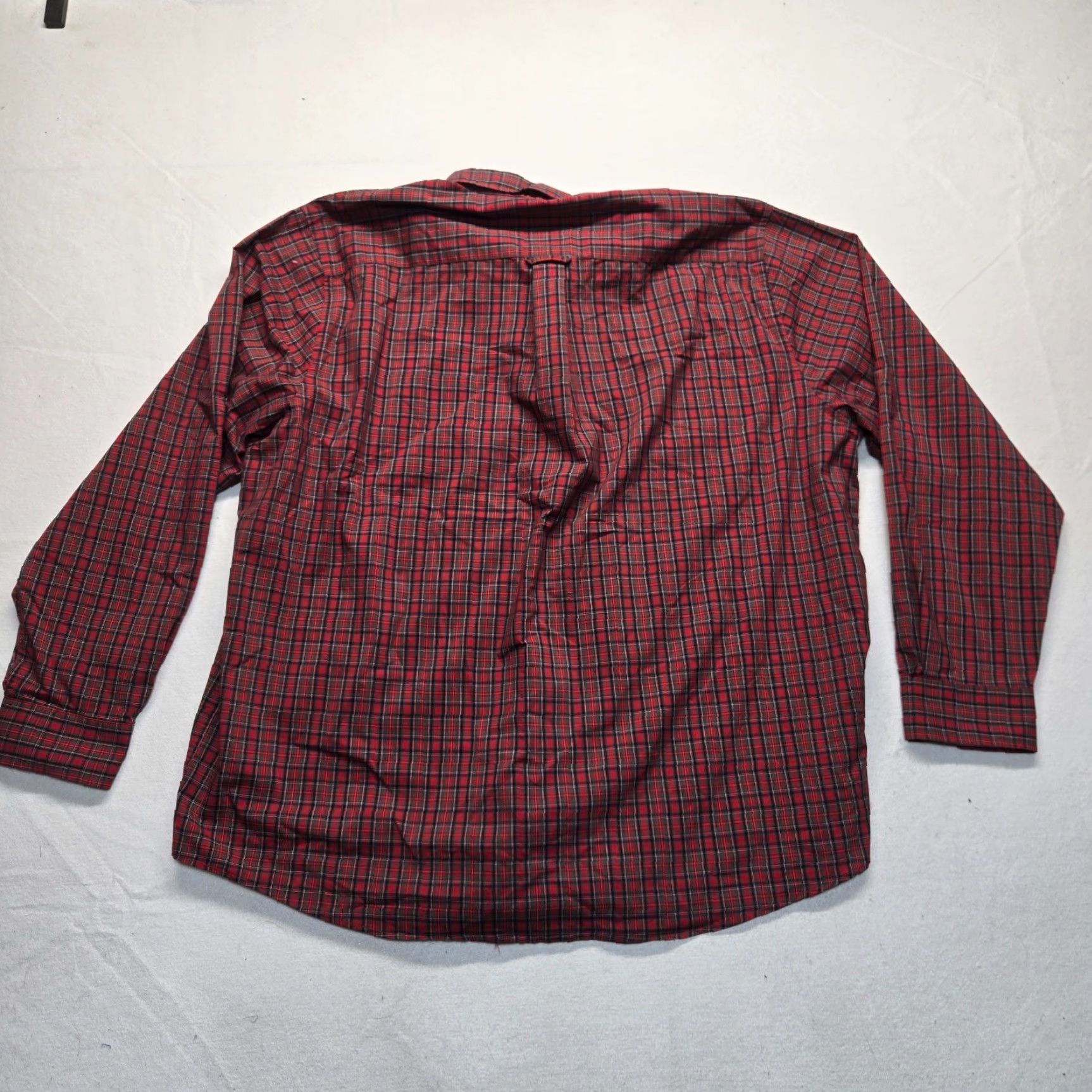 Vintage Saddlebred Red Plaid Long Sleeve Shirt Men 3XLT Tall Button-Up Casual Fall Winter Size US XXL / EU 58 / 5 - 7 Thumbnail