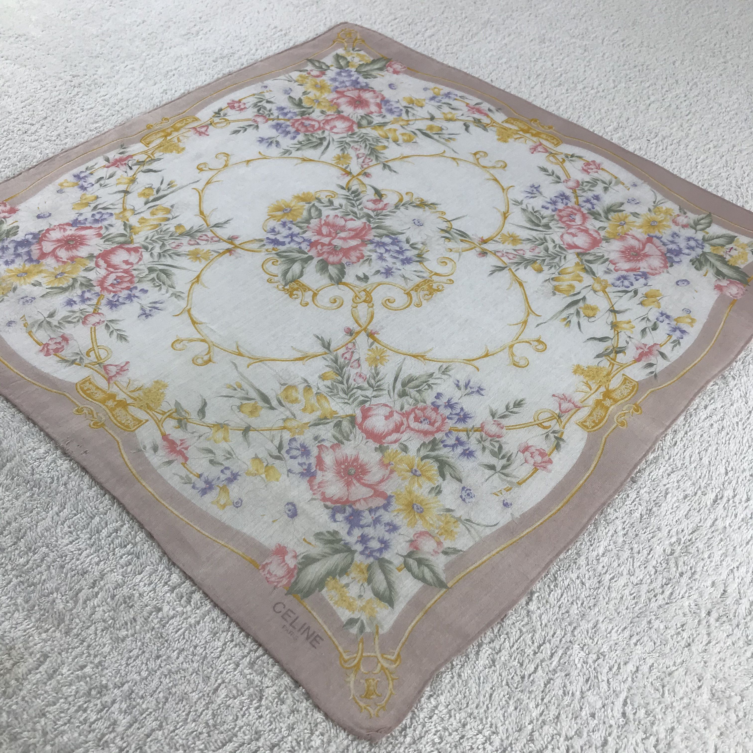 Celine × Vintage Celine Bandana / Handkerchief / Neckerchief - S092 Size ONE SIZE - 2 Thumbnail