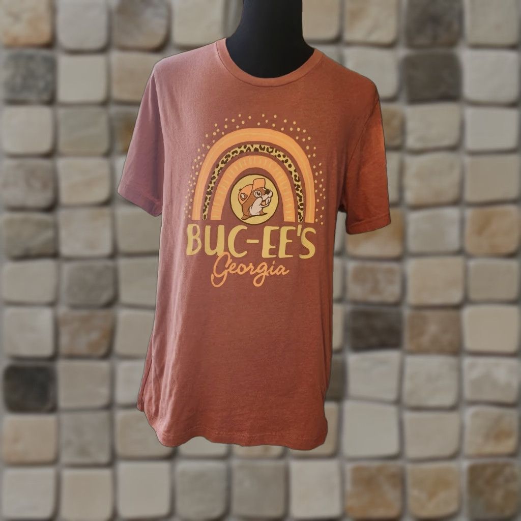 Rainbow Buc-ee's Georgia Logo Rainbow Pink Mauve Short Sleeve T Shirt Adult XL Size US XL / EU 56 / 4 - 1 Thumbnail