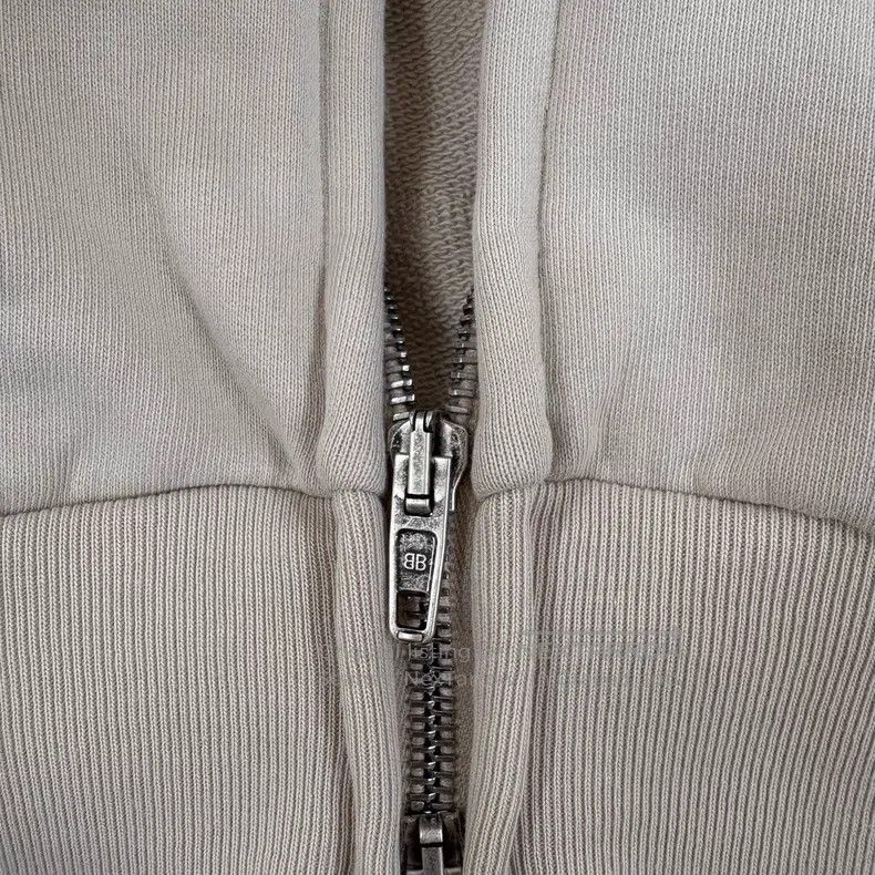 Balenciaga Balenciaga Double B Hooded Zip-Up Printed Long Sleeve Jack Size US XS / EU 42 / 0 - 7 Thumbnail