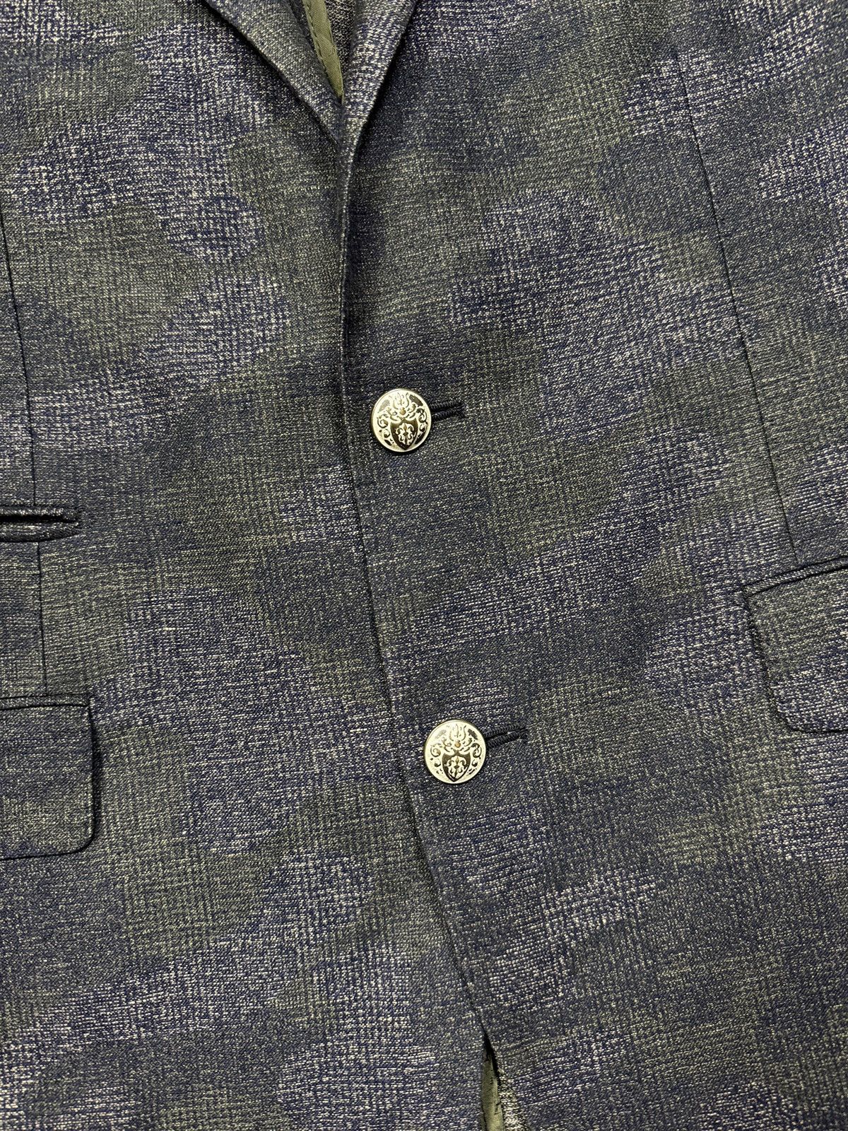 Tagliatore Tagliatore Herringbone Blazer Jacket with Elbow Patches Size 48R - 7 Thumbnail