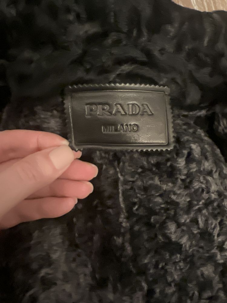 Prada Prada Milano Main Line Leather Fur Coat Jacket Gray-black Size M / US 6-8 / IT 42-44 - 8 Thumbnail