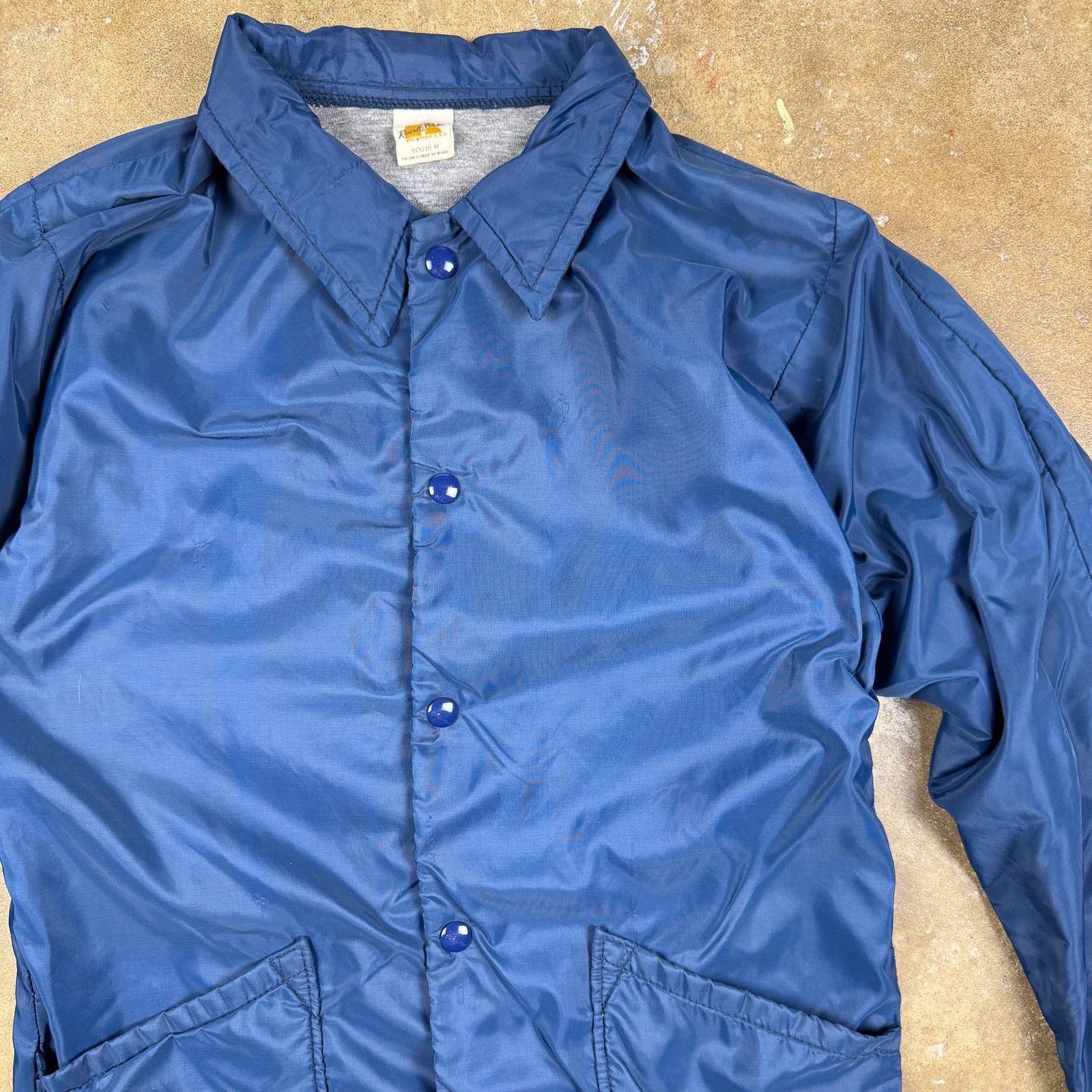 Russell Athletic Vtg 70s Russell Athletic Coach Jacket Youth Medium Blue USA Size XS / US 0-2 / IT 36-38 - 4 Thumbnail